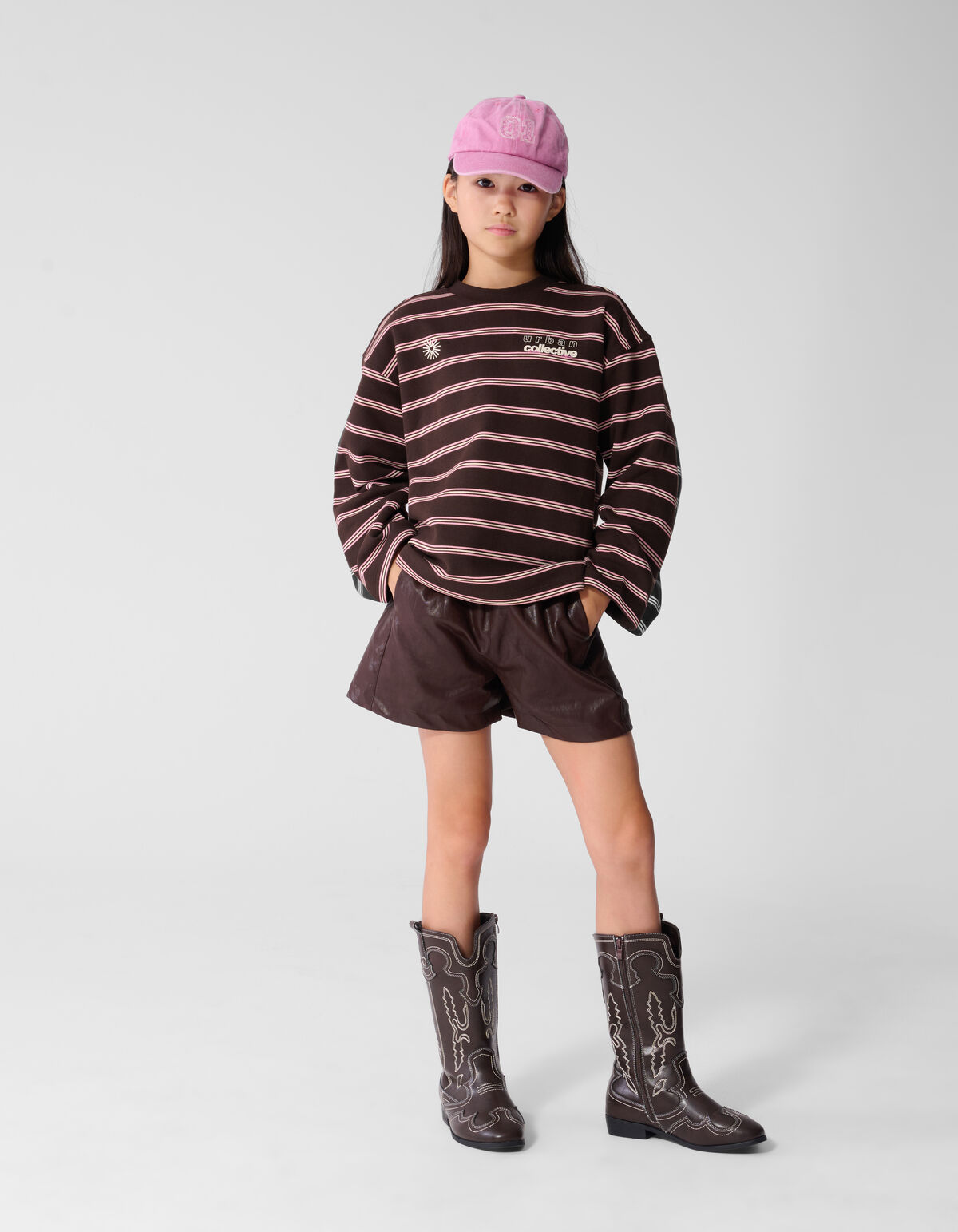 Vegan Leren Short Donkerbruin SHOEBY GIRLS