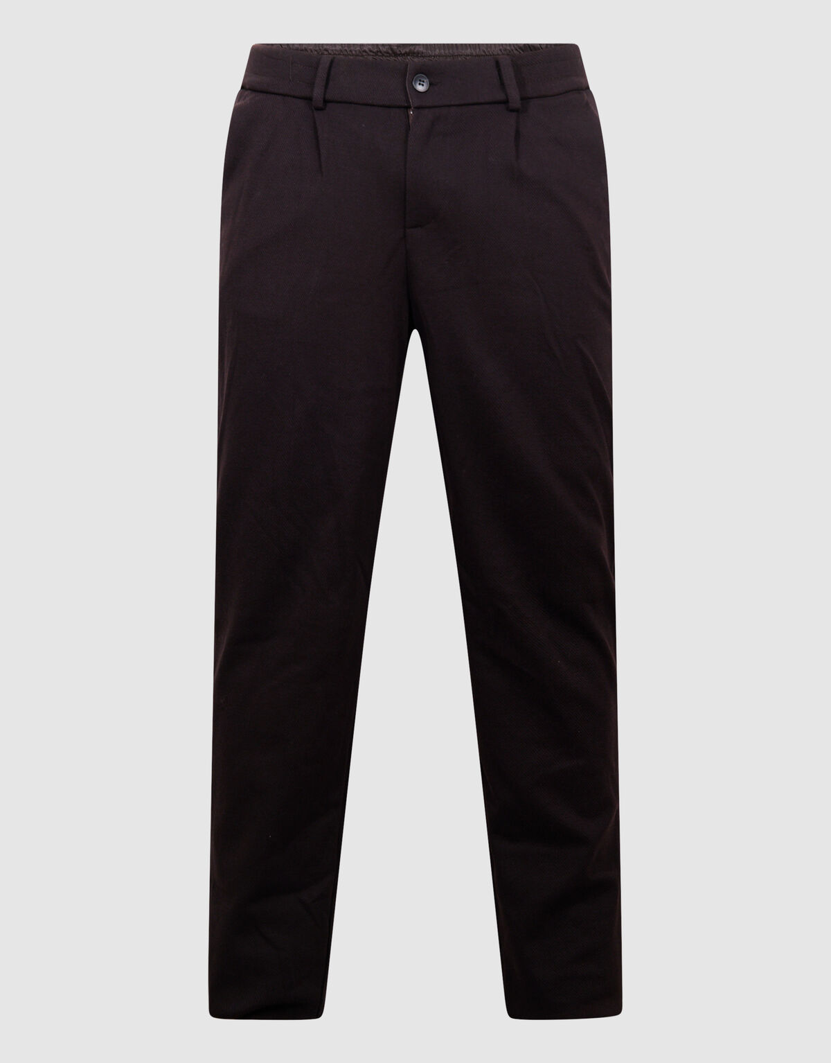 Structuur Regular Fit Broek Donkerbruin SHOEBY MEN