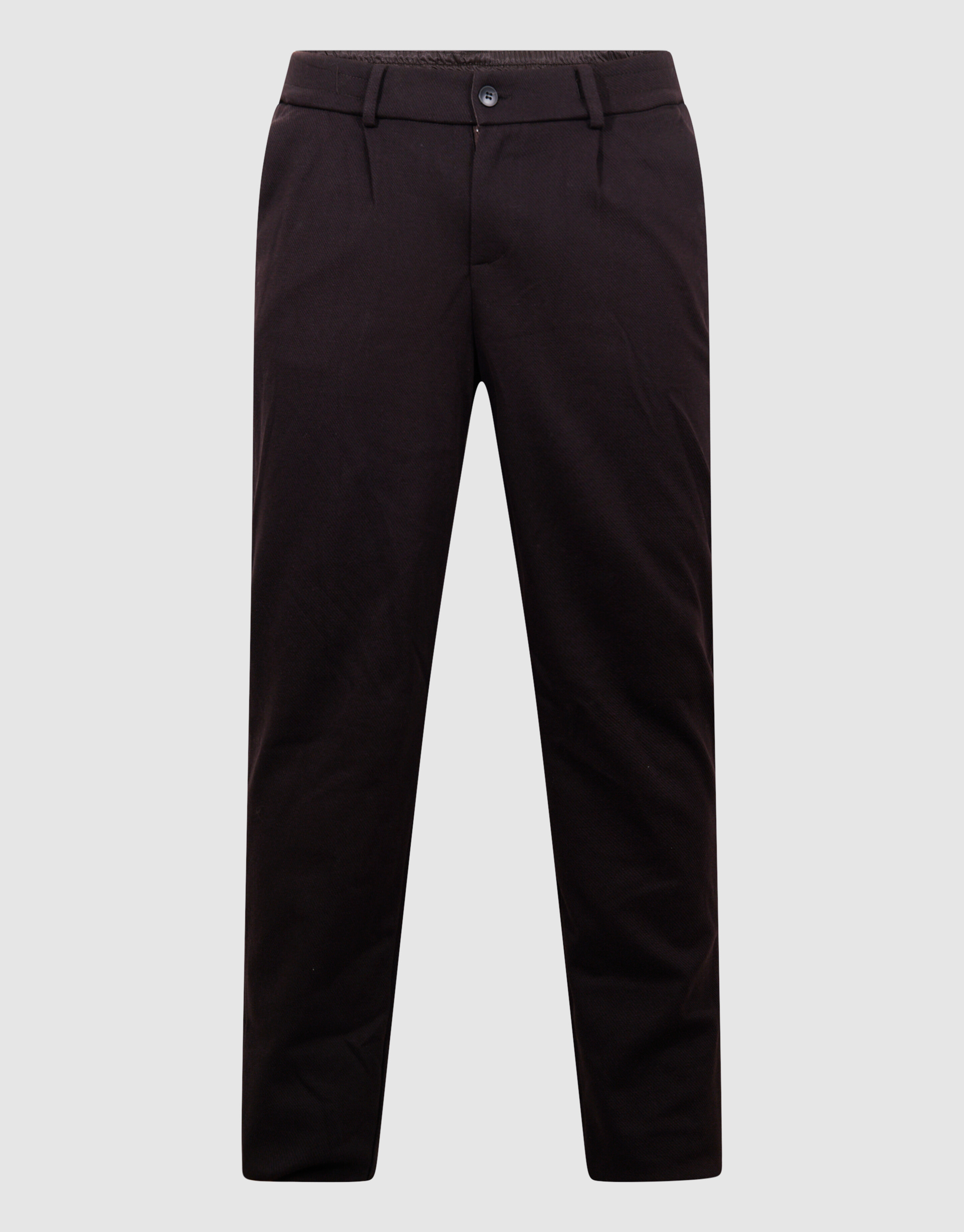 Structuur Regular Fit Broek Donkerbruin SHOEBY MEN