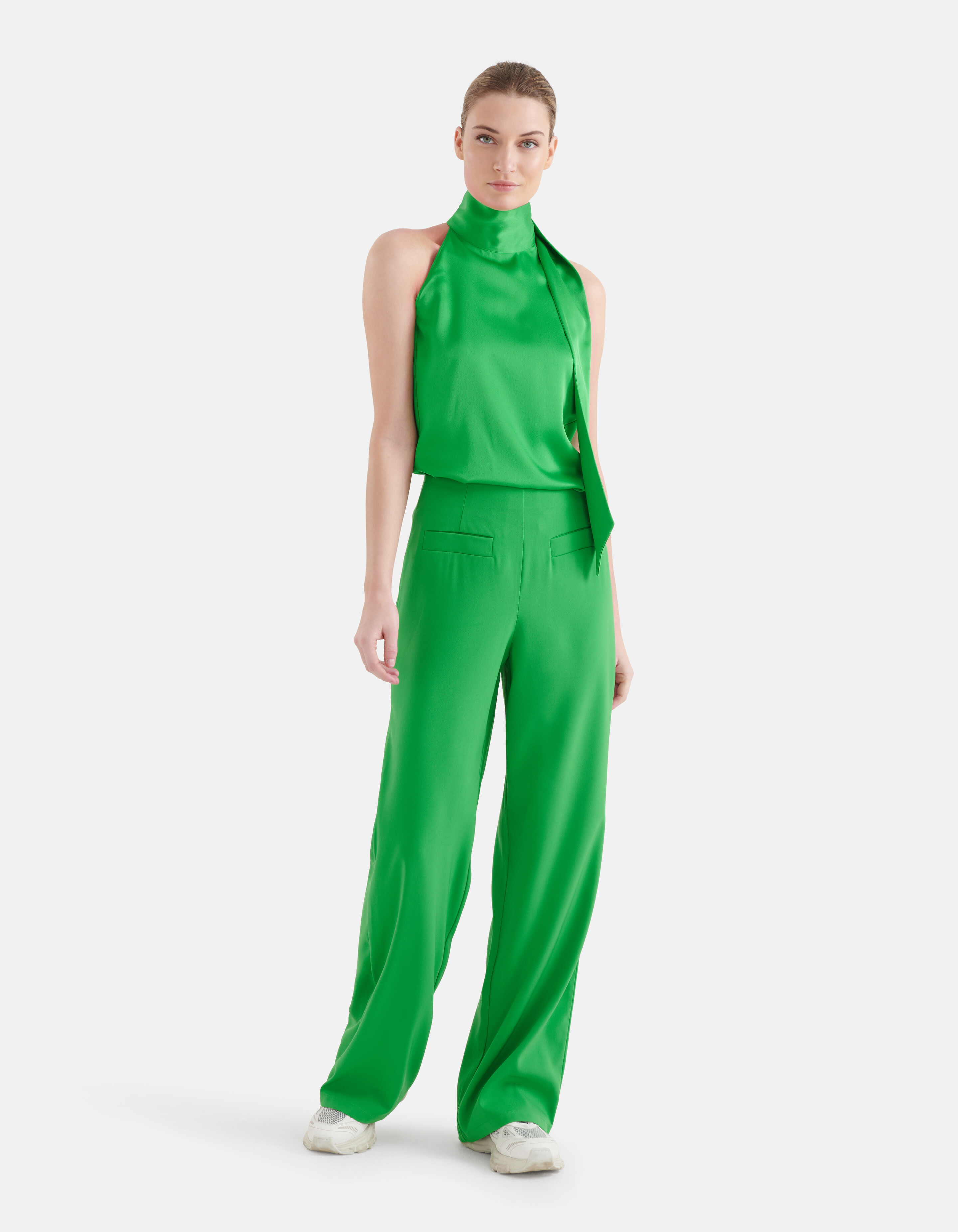 Wide Leg Pantalon Groen By Mieke SHOEBY WOMEN