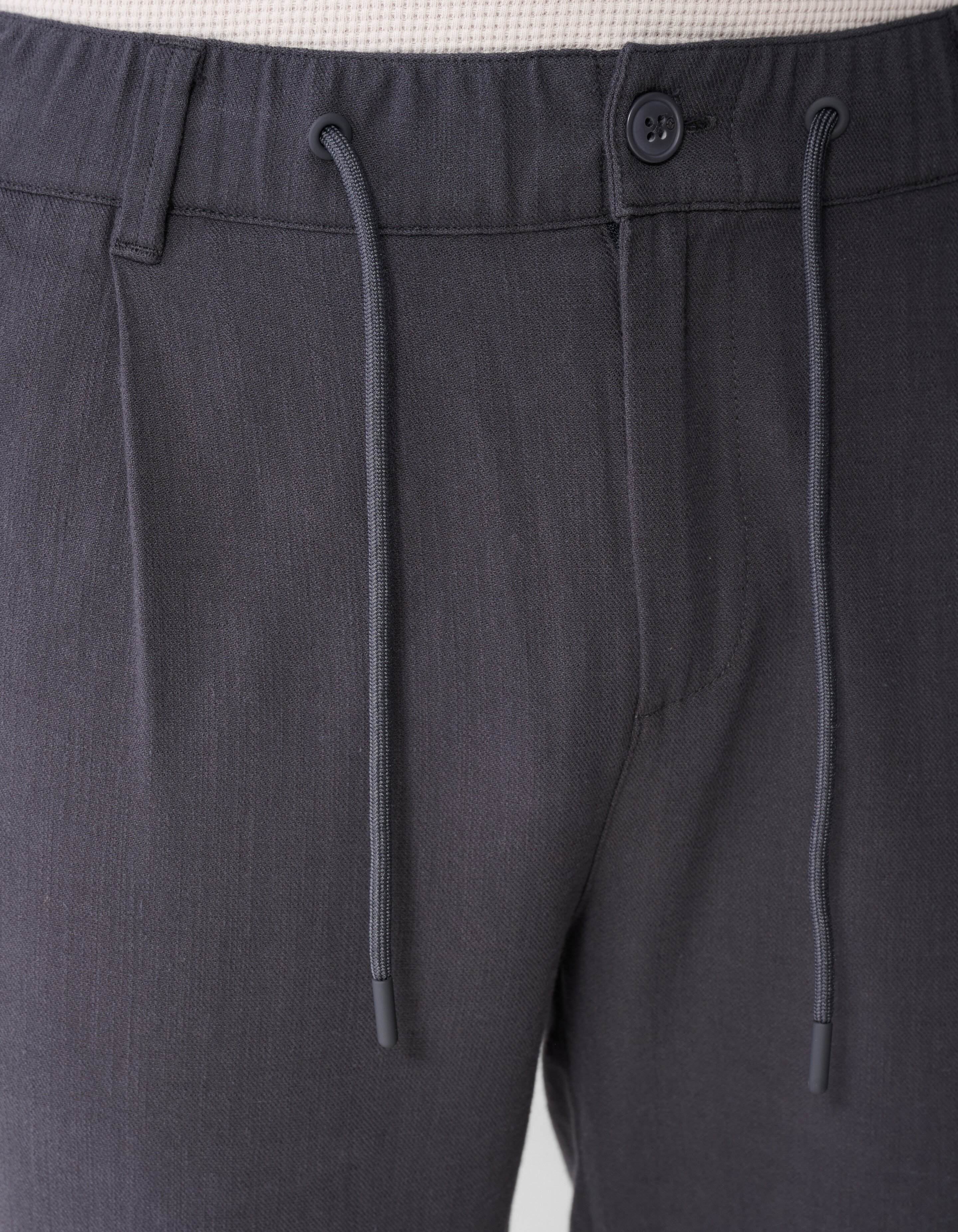 Structuur Regular Fit Broek Donkergrijs SHOEBY MEN