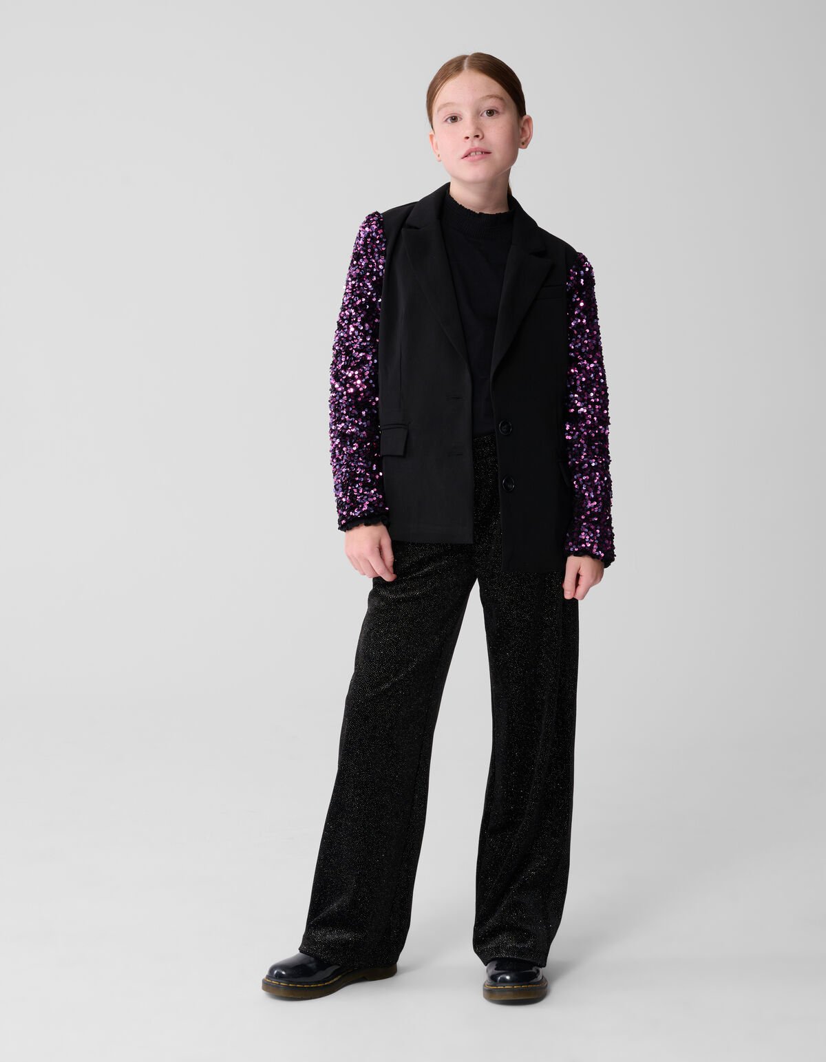 Sequin Mix Blazer Zwart/Roze SHOEBY GIRLS