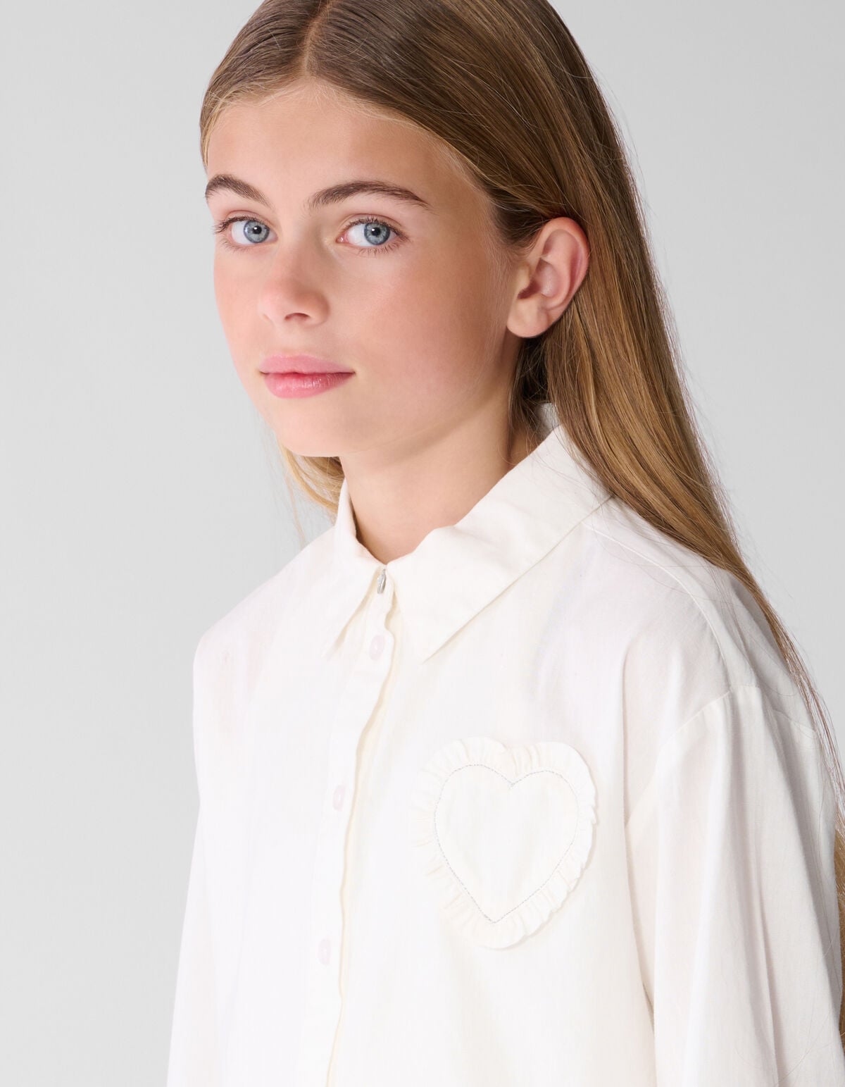 Peplum Hart Blouse Wit SHOEBY GIRLS
