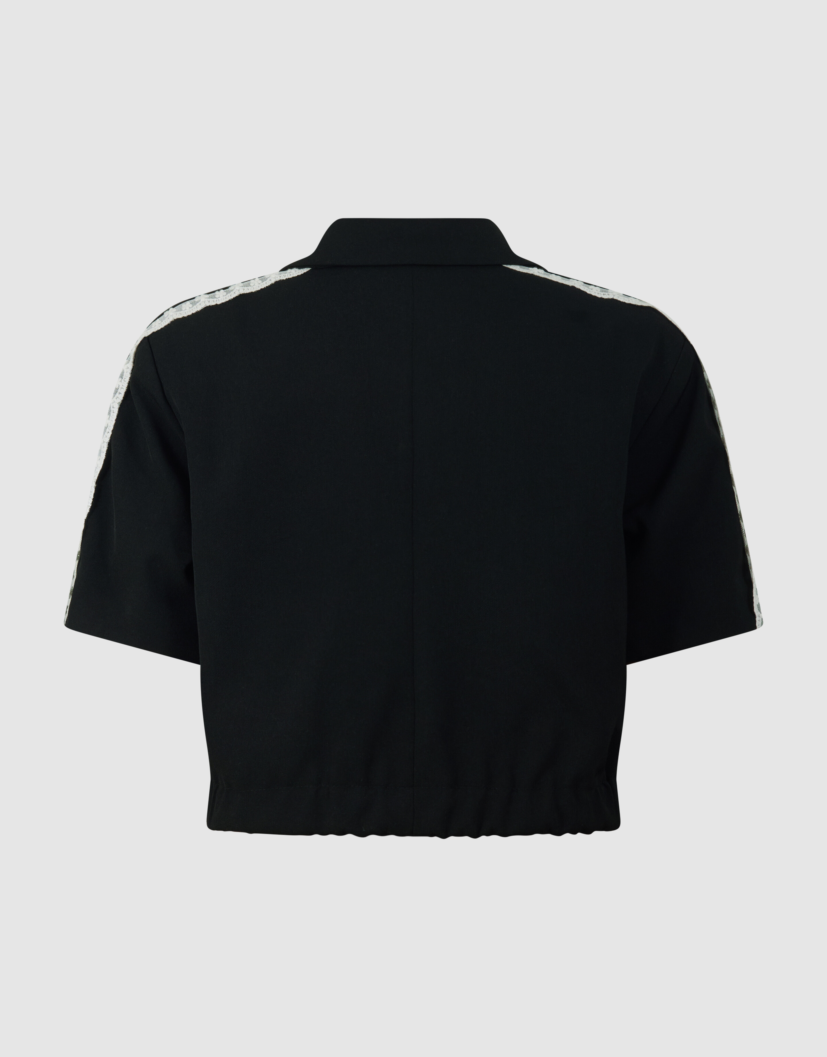 Cropped Kanten Blazer Zwart SHOEBY GIRLS