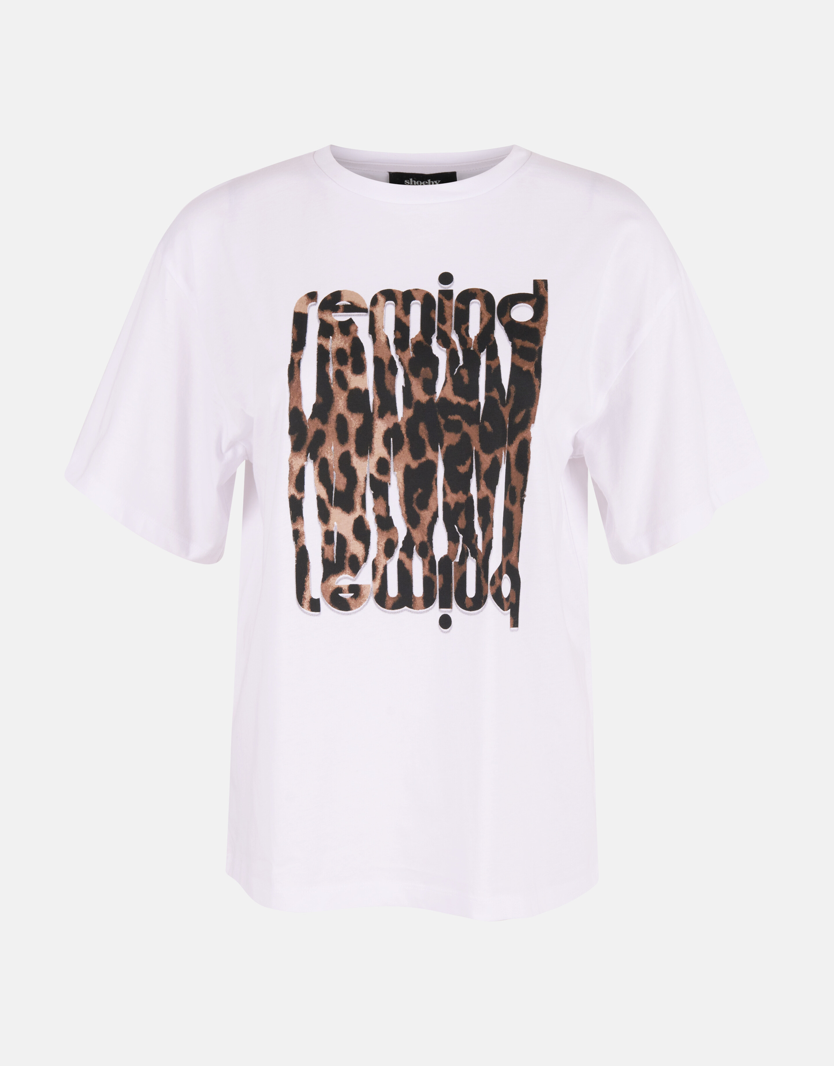 Leopard Artwork T-shirt Wit SHOEBY WOMEN
