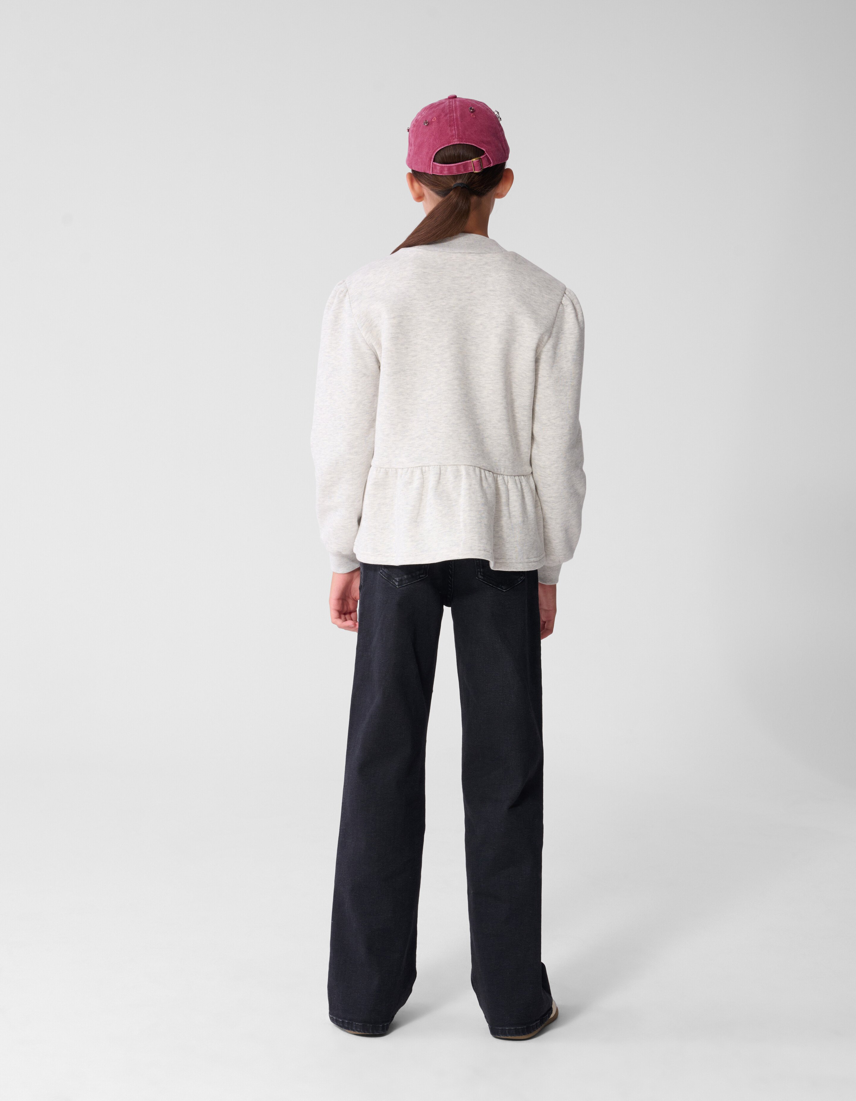 Peplum Sweater Lichtgrijs SHOEBY GIRLS