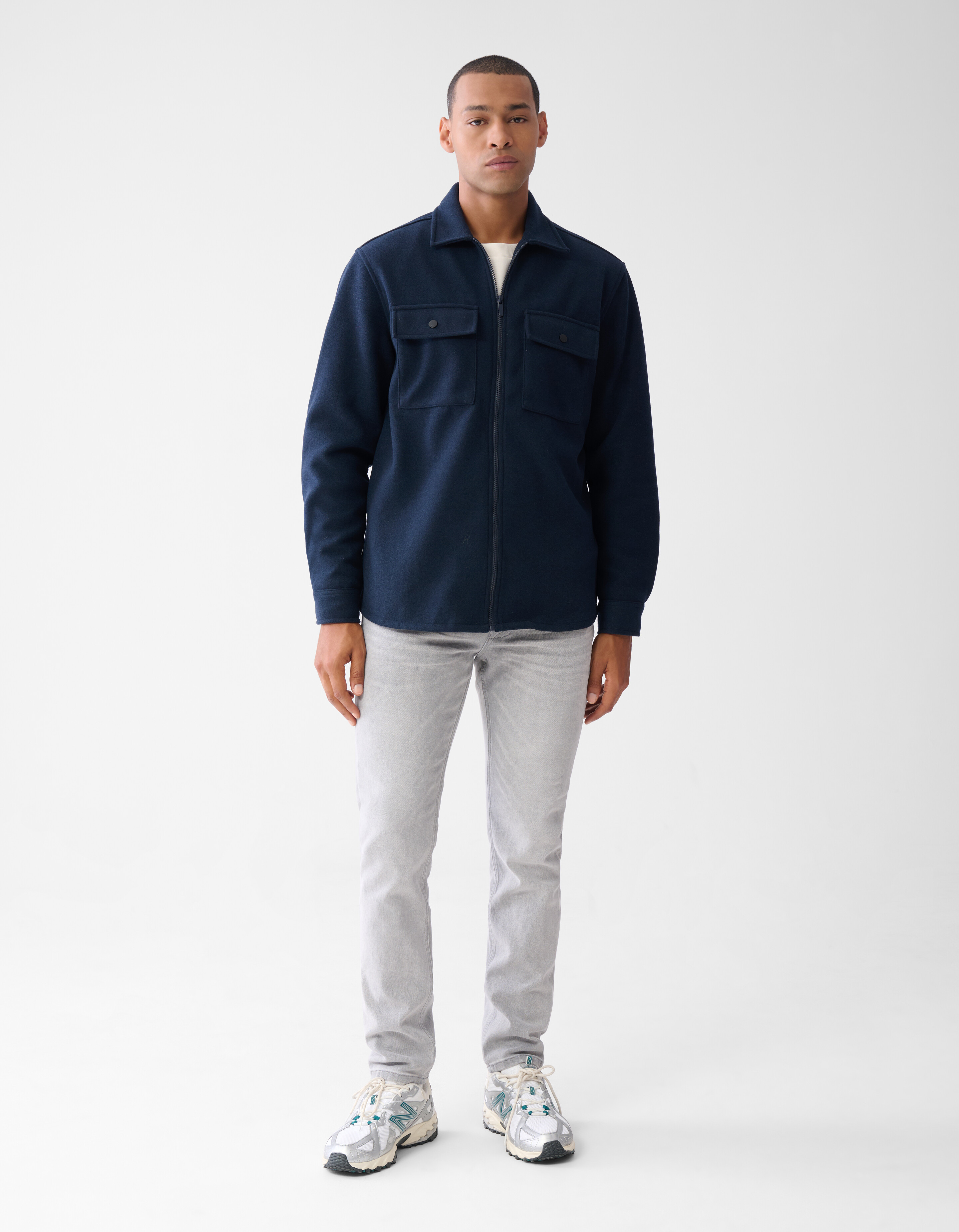 Zip Overshirt Donkerblauw SHOEBY MEN