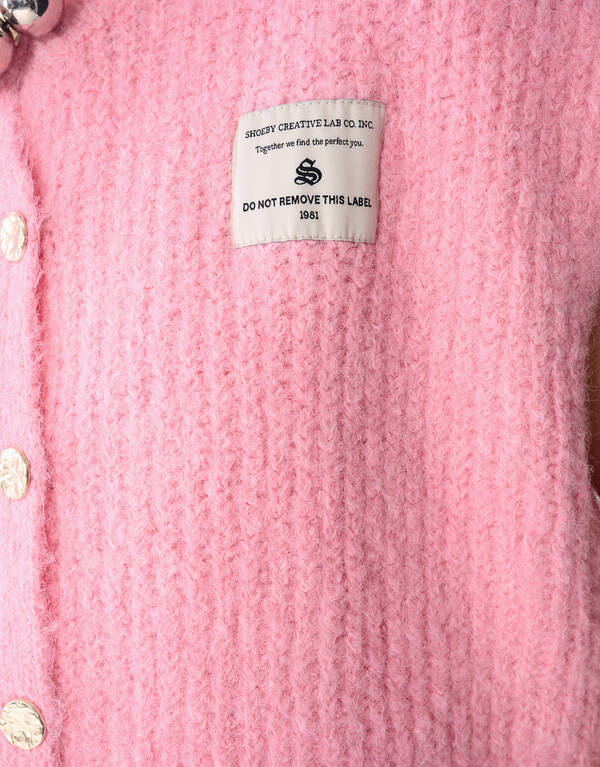 Hairy Button Gilet Roze SHOEBY WOMEN