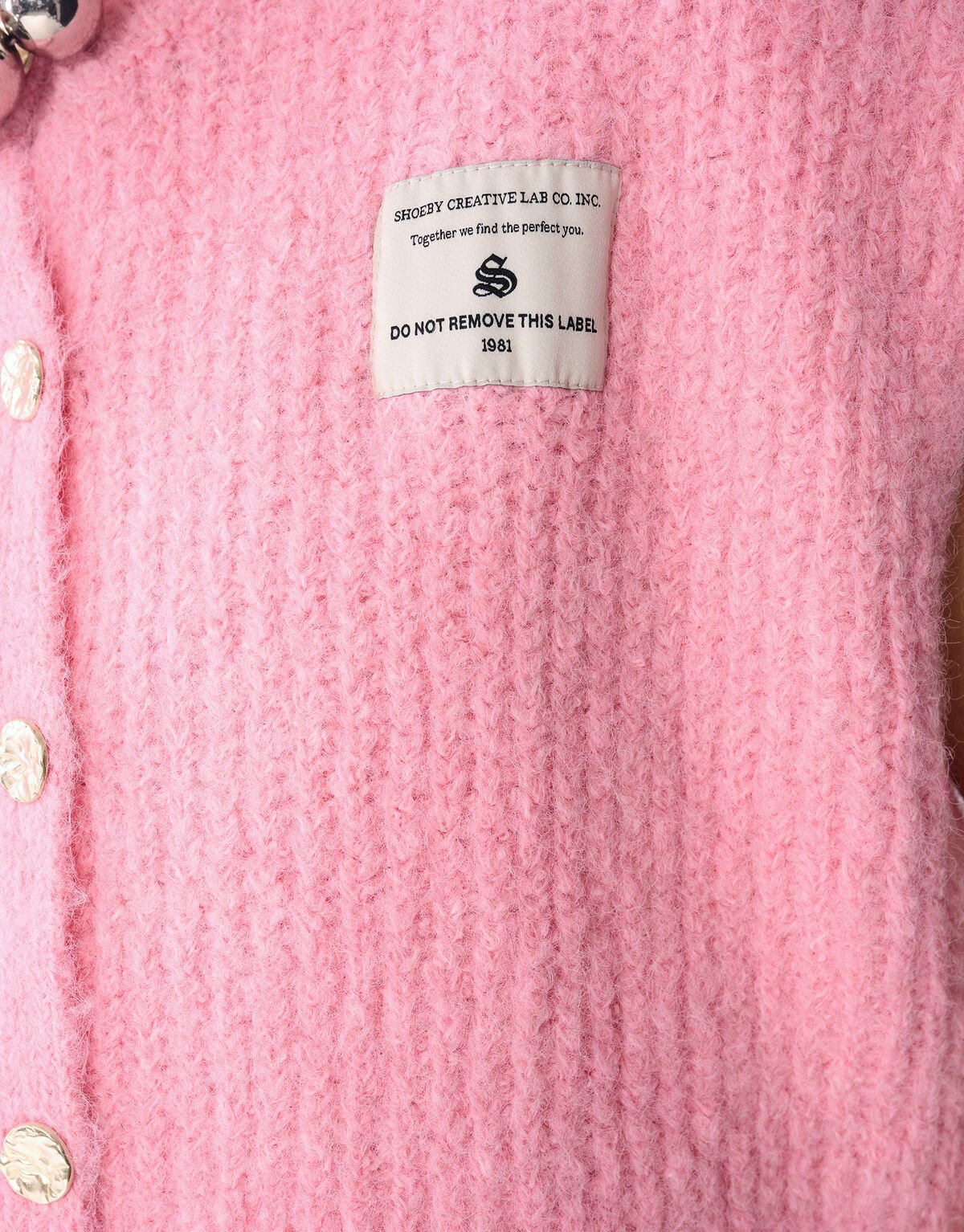 Hairy Button Gilet Roze SHOEBY WOMEN