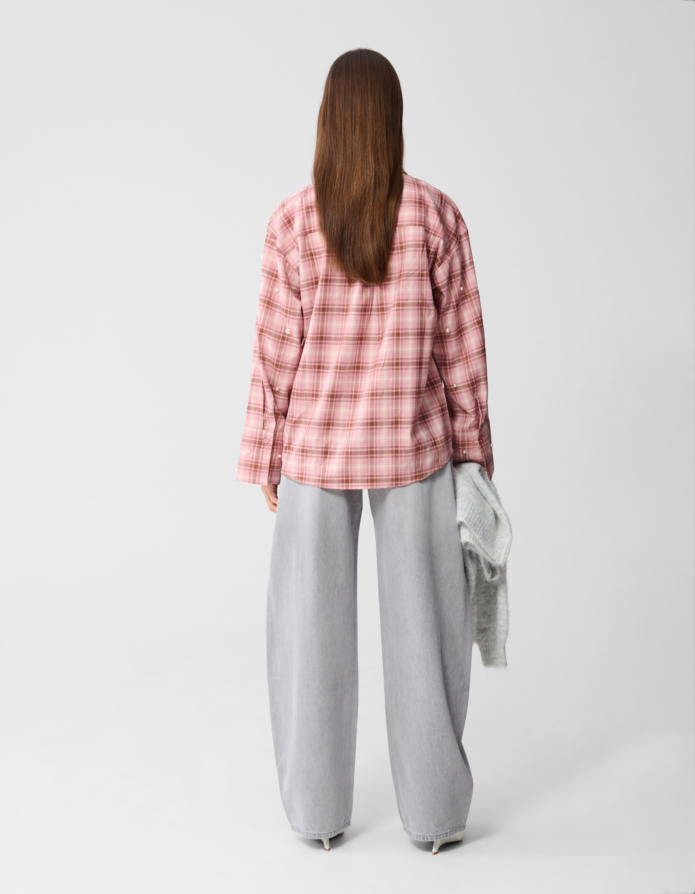 Baggy Fit Jeans Lichtgrijs SHOEBY WOMEN