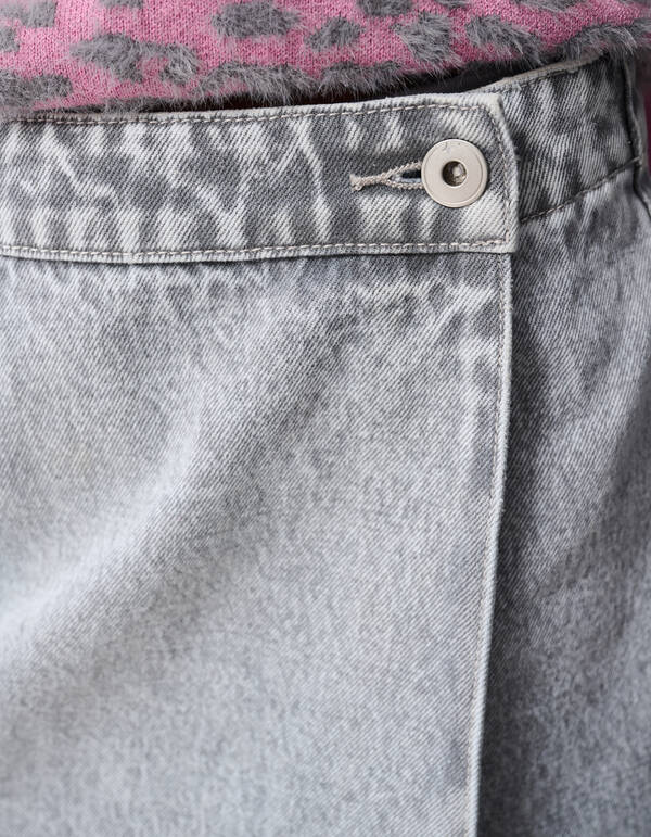 Heart Wrap Skort Lichtgrijs SHOEBY GIRLS