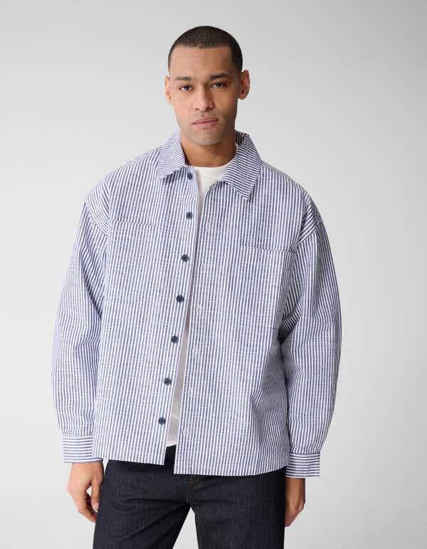 Pinstripe Overshirt Blauw SHOEBY MEN