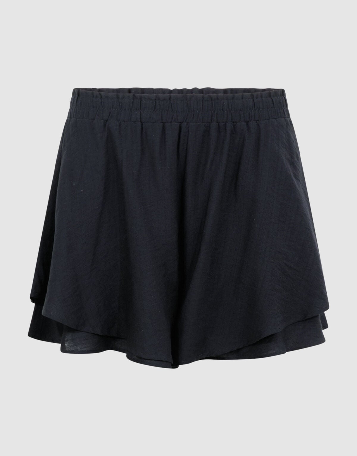Ruffled Short Zwart SHOEBY WOMEN