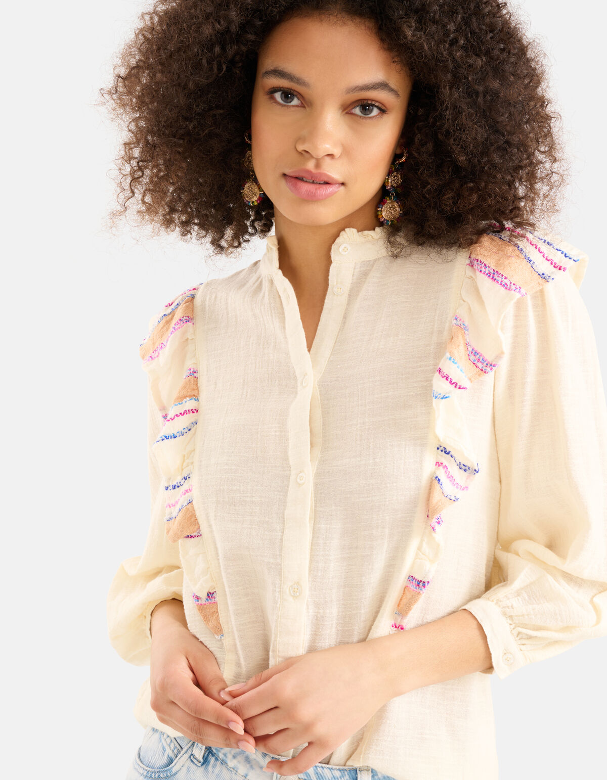 Mix Top Gebroken Wit SHOEBY WOMEN