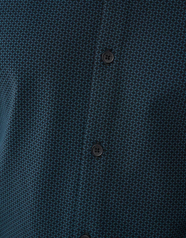 Printed Logo Overhemd Donkergroen SHOEBY MEN