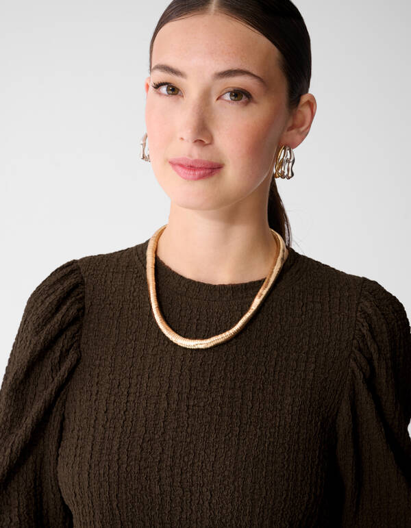 Crinkle Balloon Top Bruin SHOEBY WOMEN