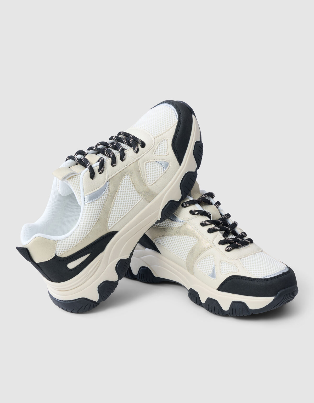 Colorblock Sneaker Zilver SHOEBY SHOES