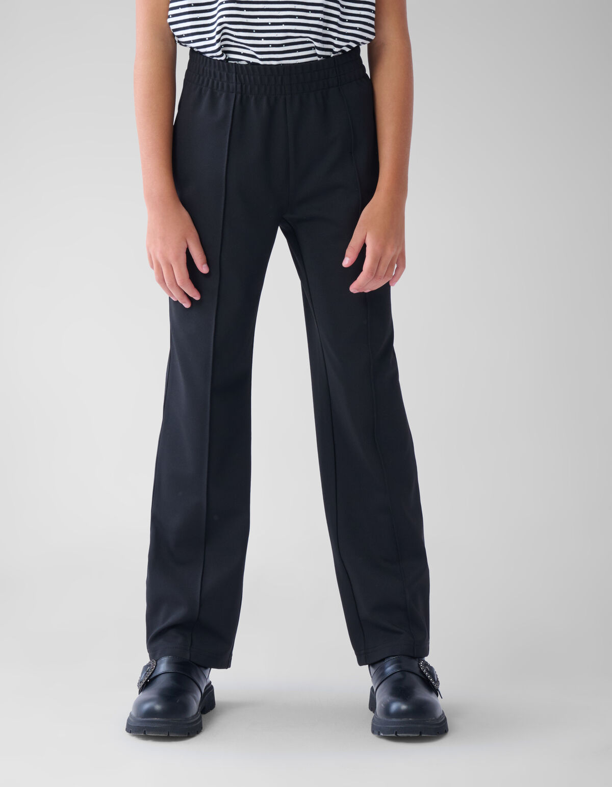 Basis Wide Leg Broek Zwart SHOEBY GIRLS