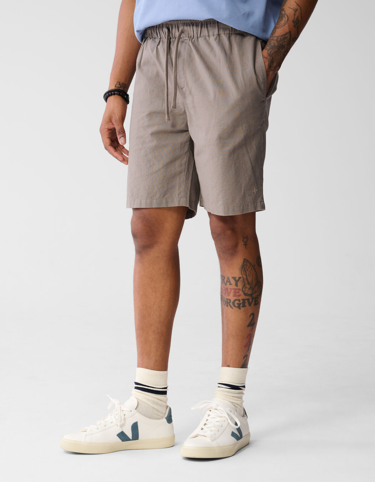 Linnen Short Lichtbruin SHOEBY MEN