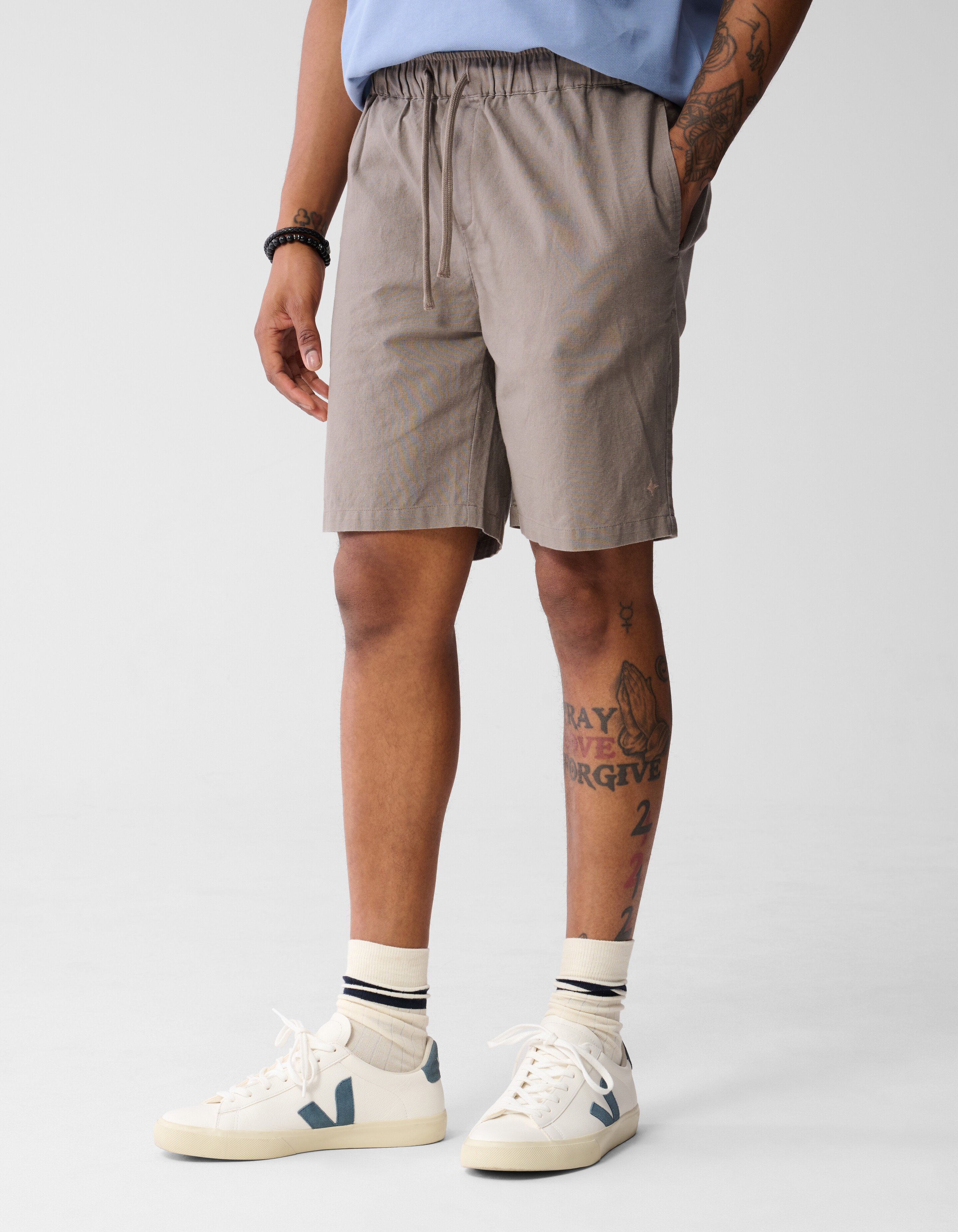 Linnen Short Lichtbruin SHOEBY MEN