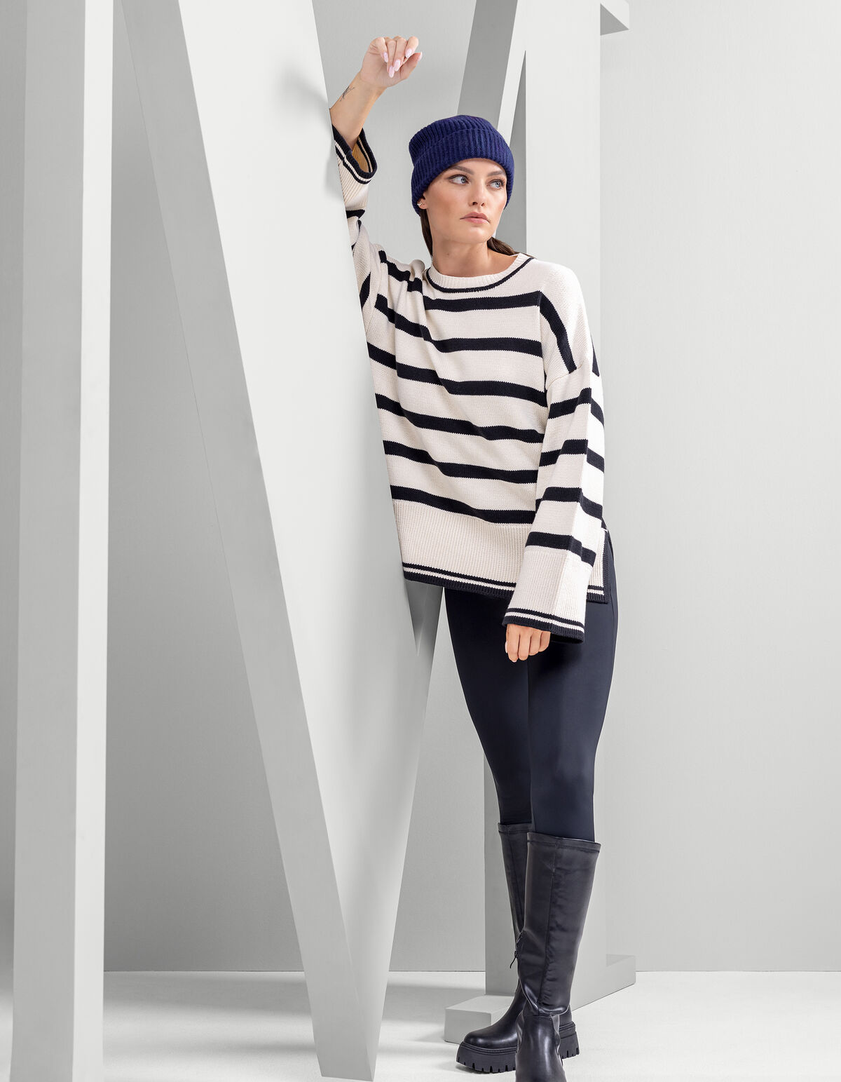 Gestreepte Trui Gebroken Wit By Mieke SHOEBY WOMEN