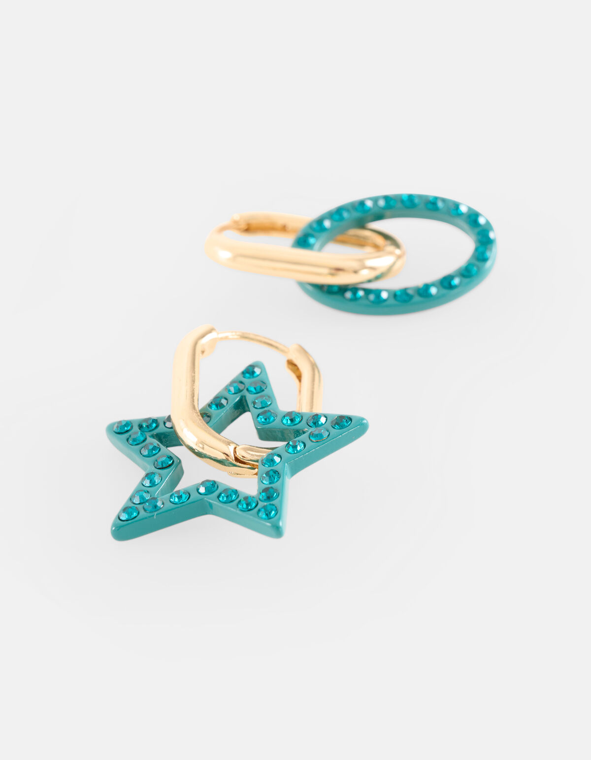Ster en Cirkel Oorbellen Blauw SHOEBY ACCESSOIRES