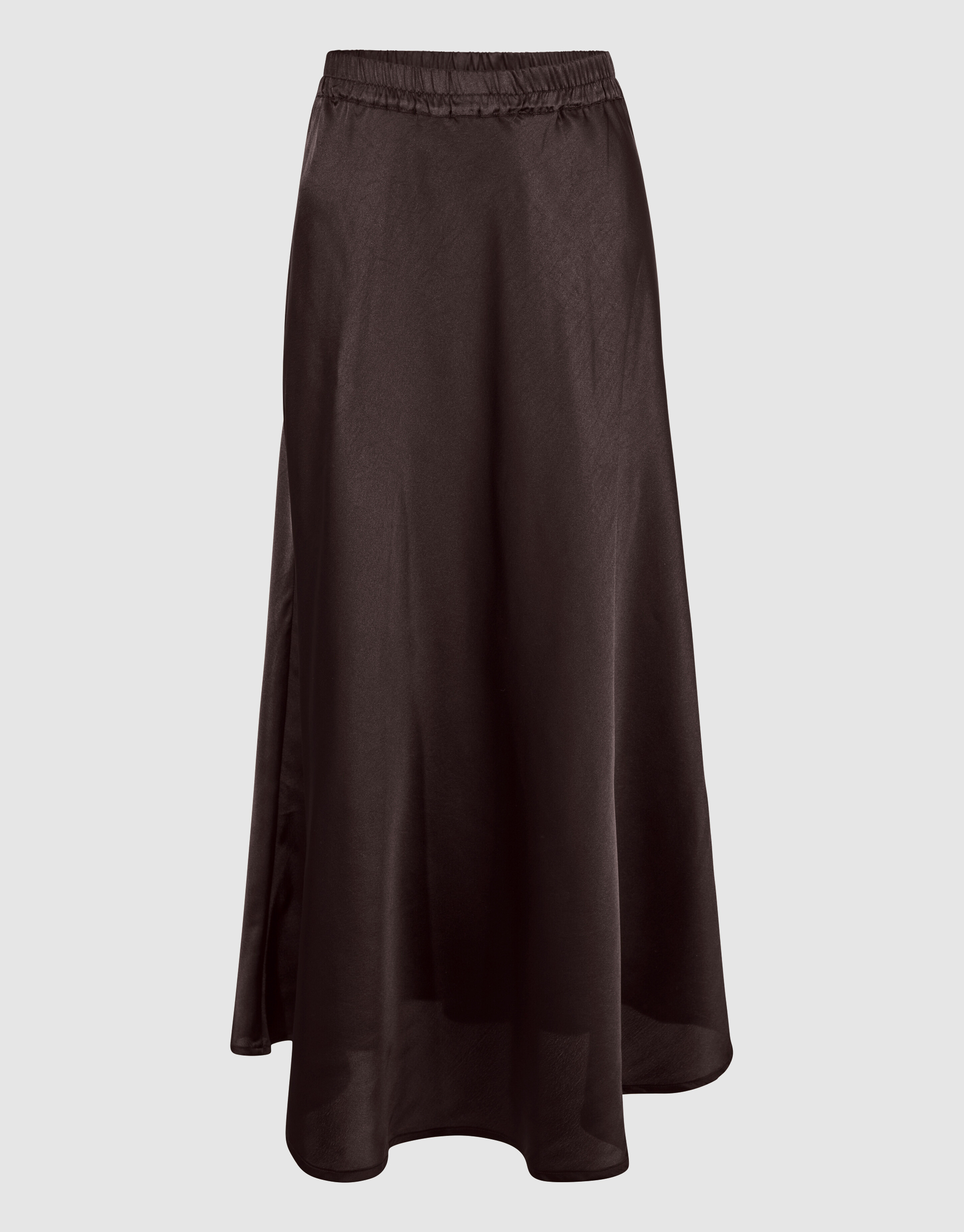 Satijnen Maxi Rok Donkerbruin SHOEBY WOMEN