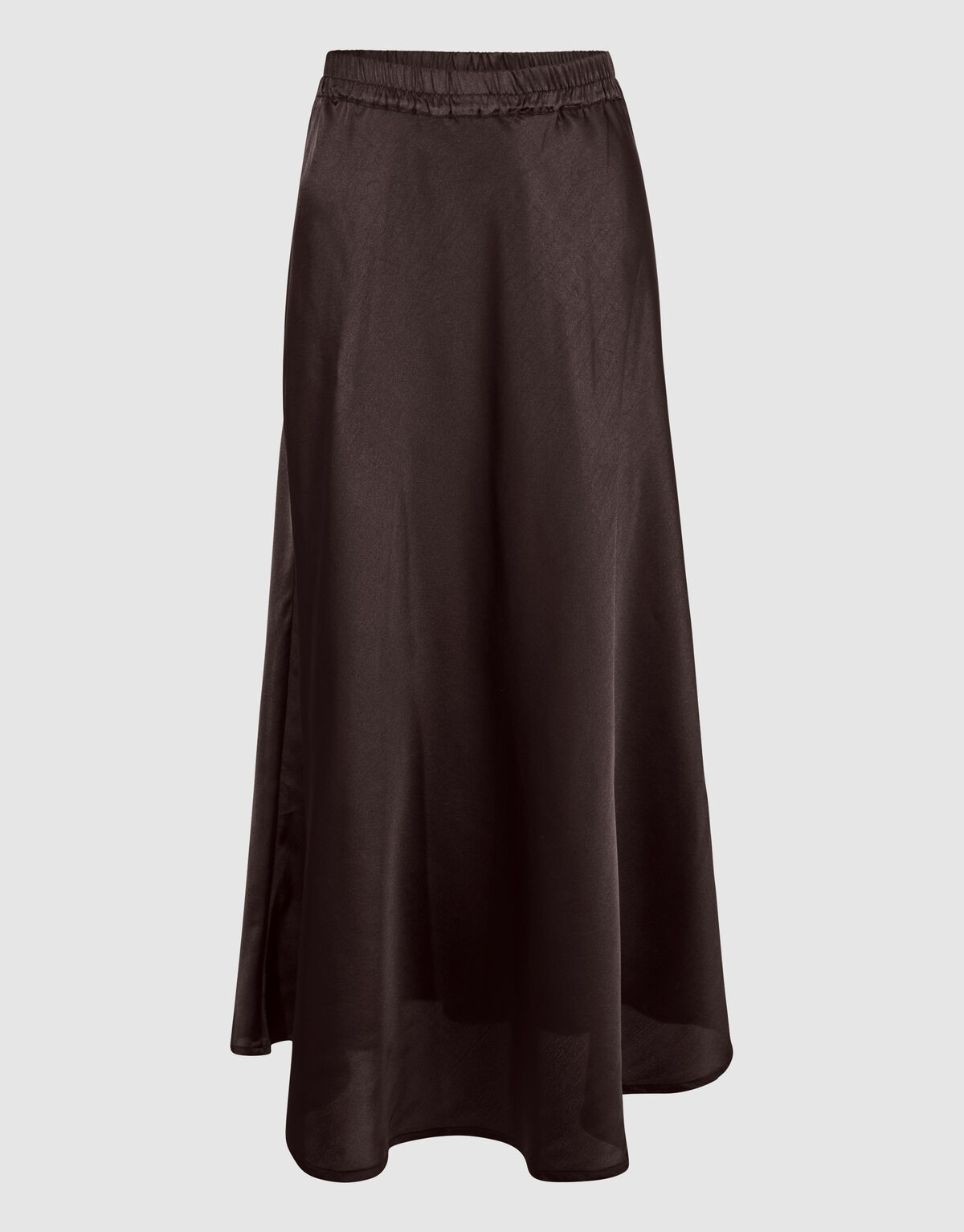 Satijnen Maxi Rok Donkerbruin SHOEBY WOMEN
