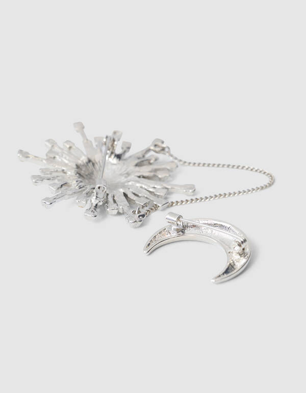 Moon Sun Broche Set Zilver SHOEBY ACCESSOIRES