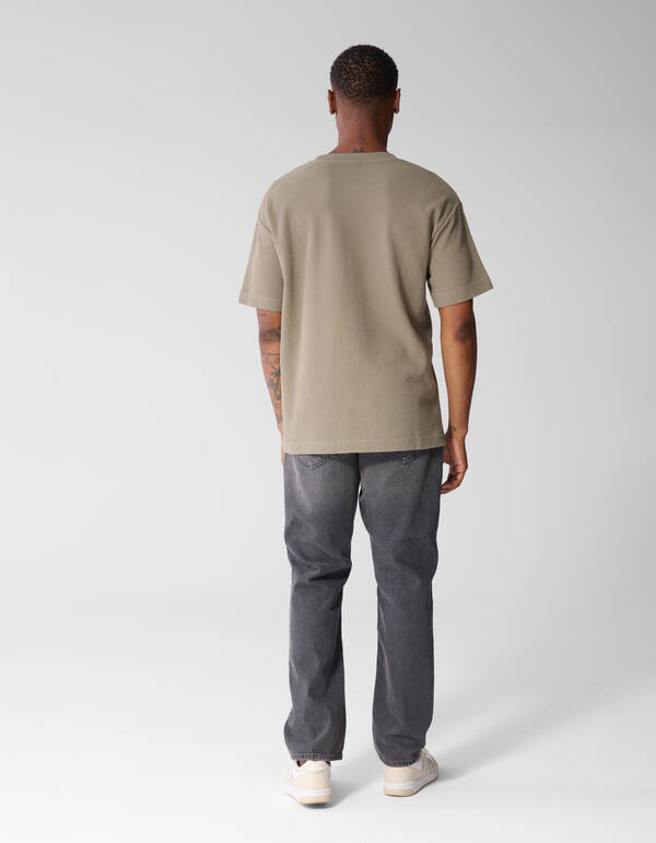 Waffle T-shirt Groen SHOEBY MEN
