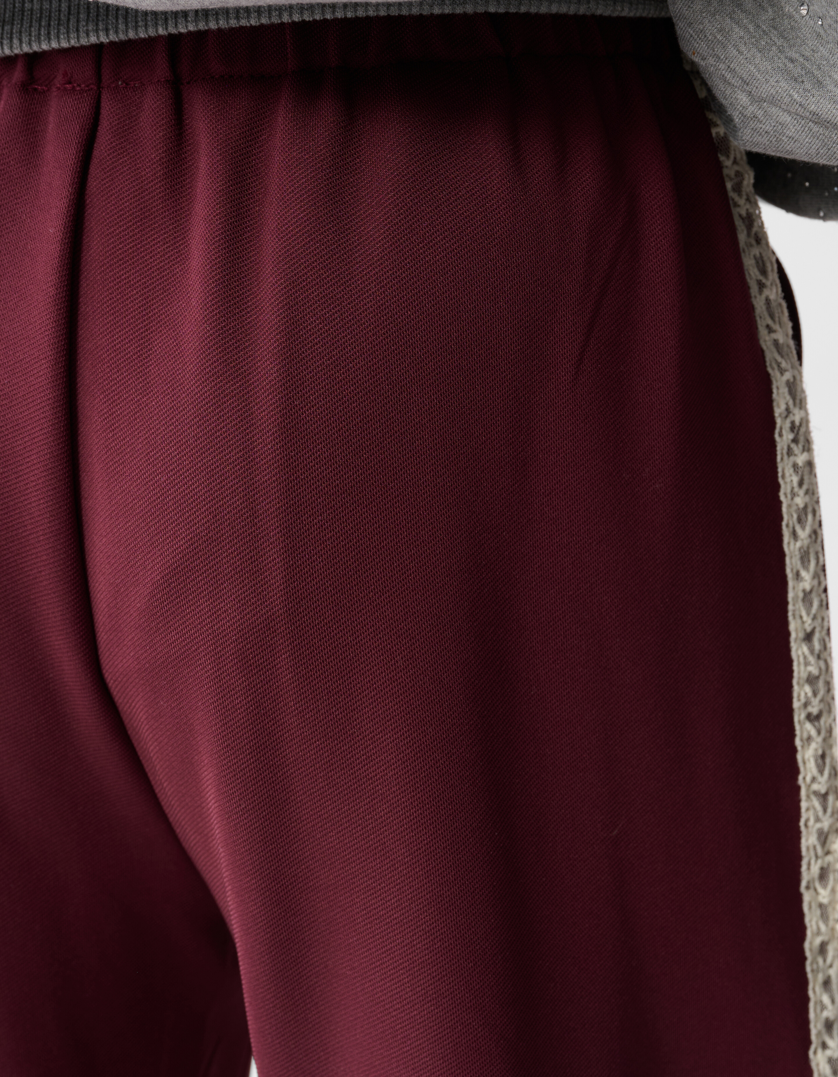 Sporty Wide Leg Broek Donkerrood SHOEBY GIRLS