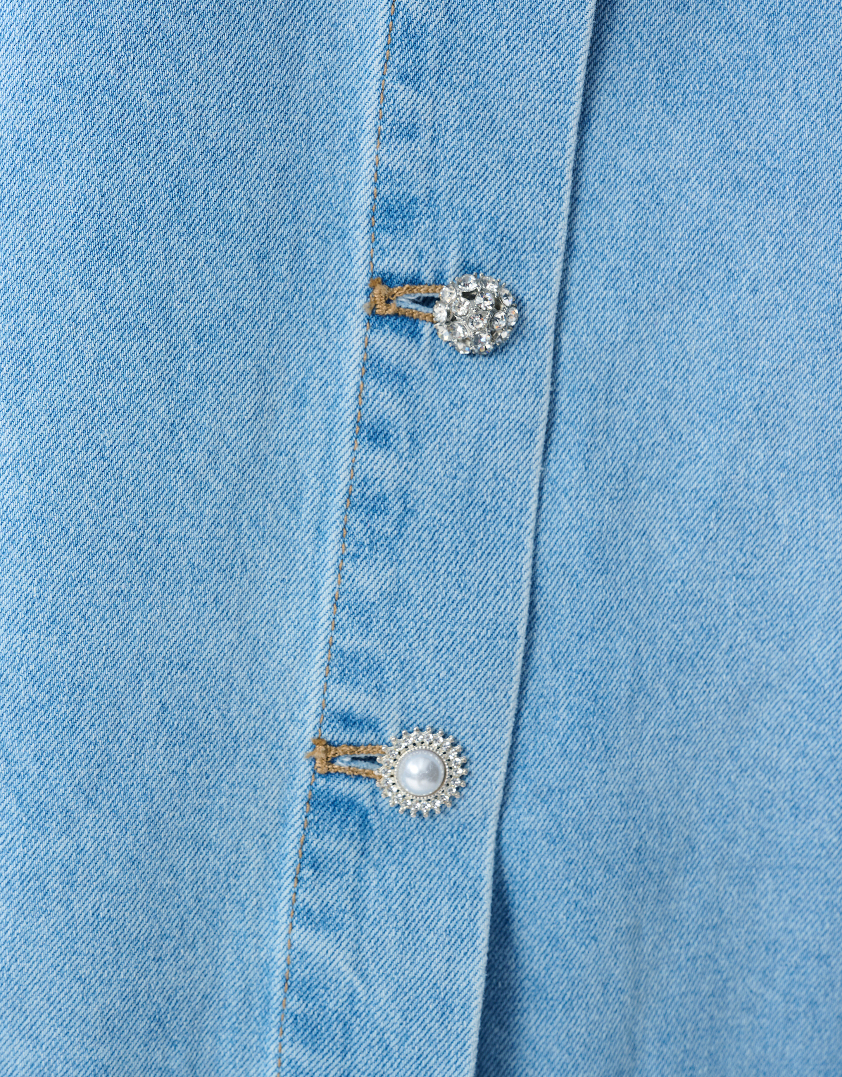 Oversized Denim Blouse Bleached By Monica SHOEBY WOMEN