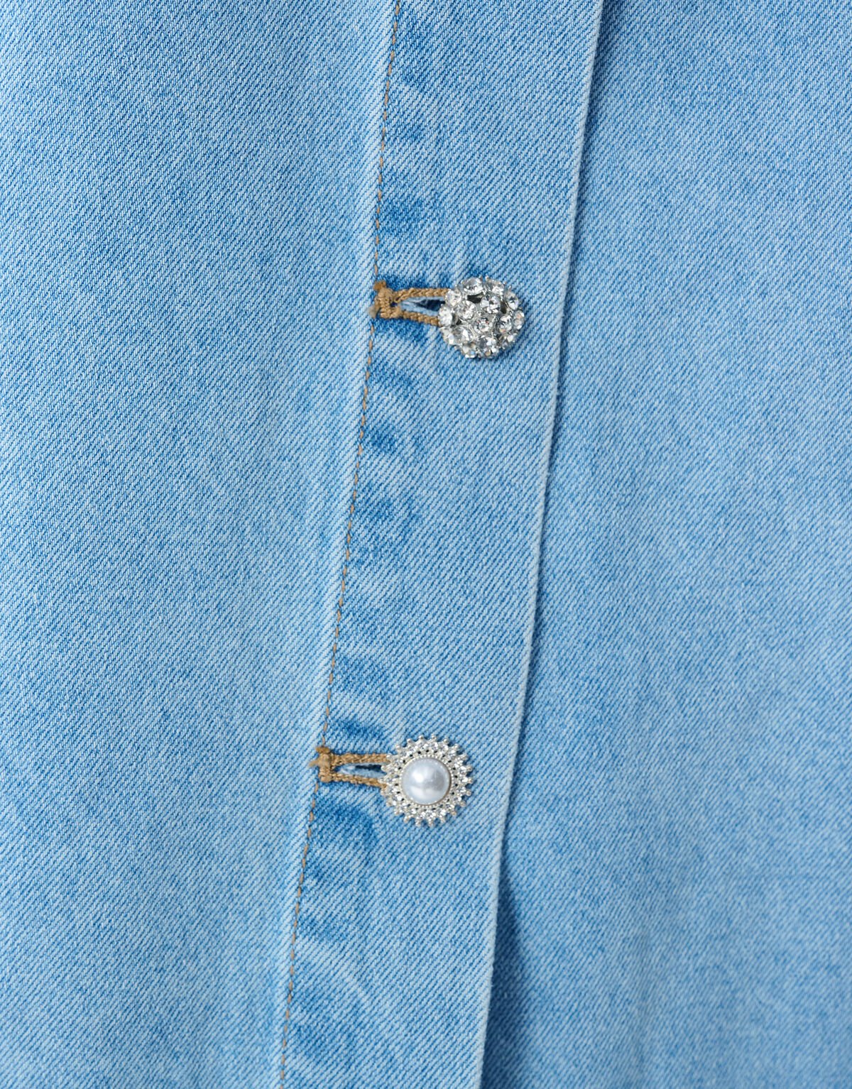 Oversized Denim Blouse Bleached By Monica SHOEBY WOMEN