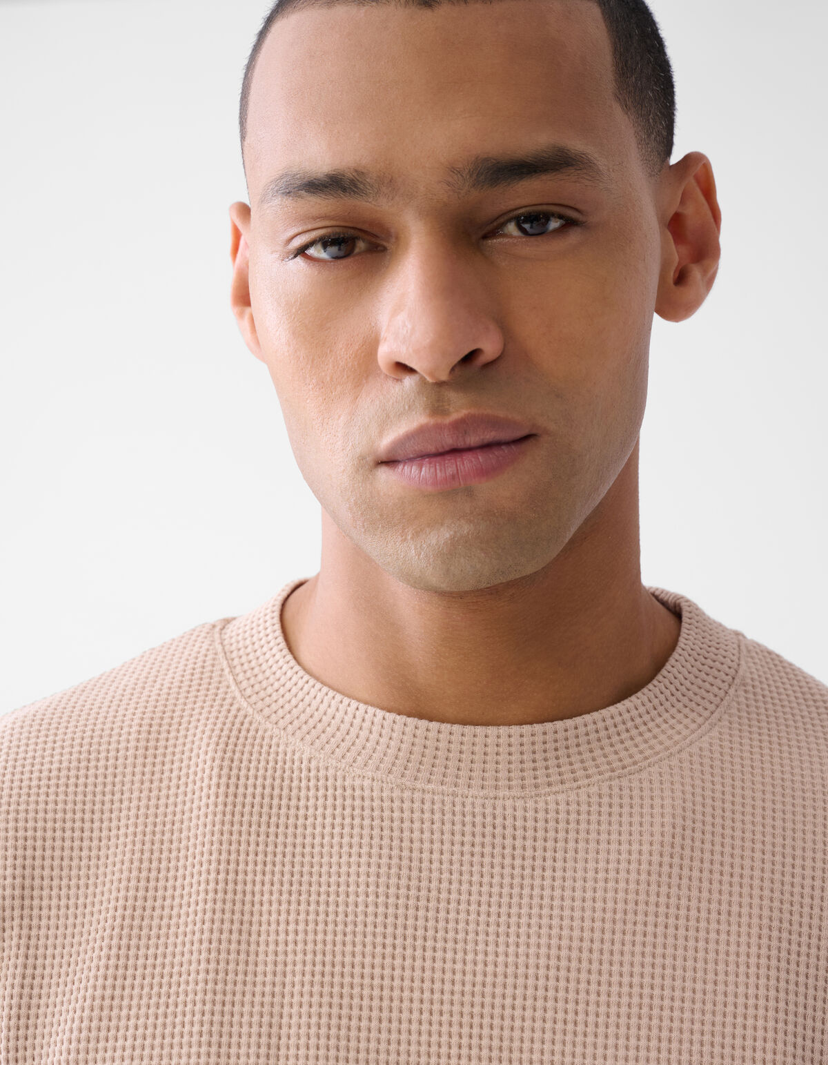 Structuur Longsleeve Zand SHOEBY MEN