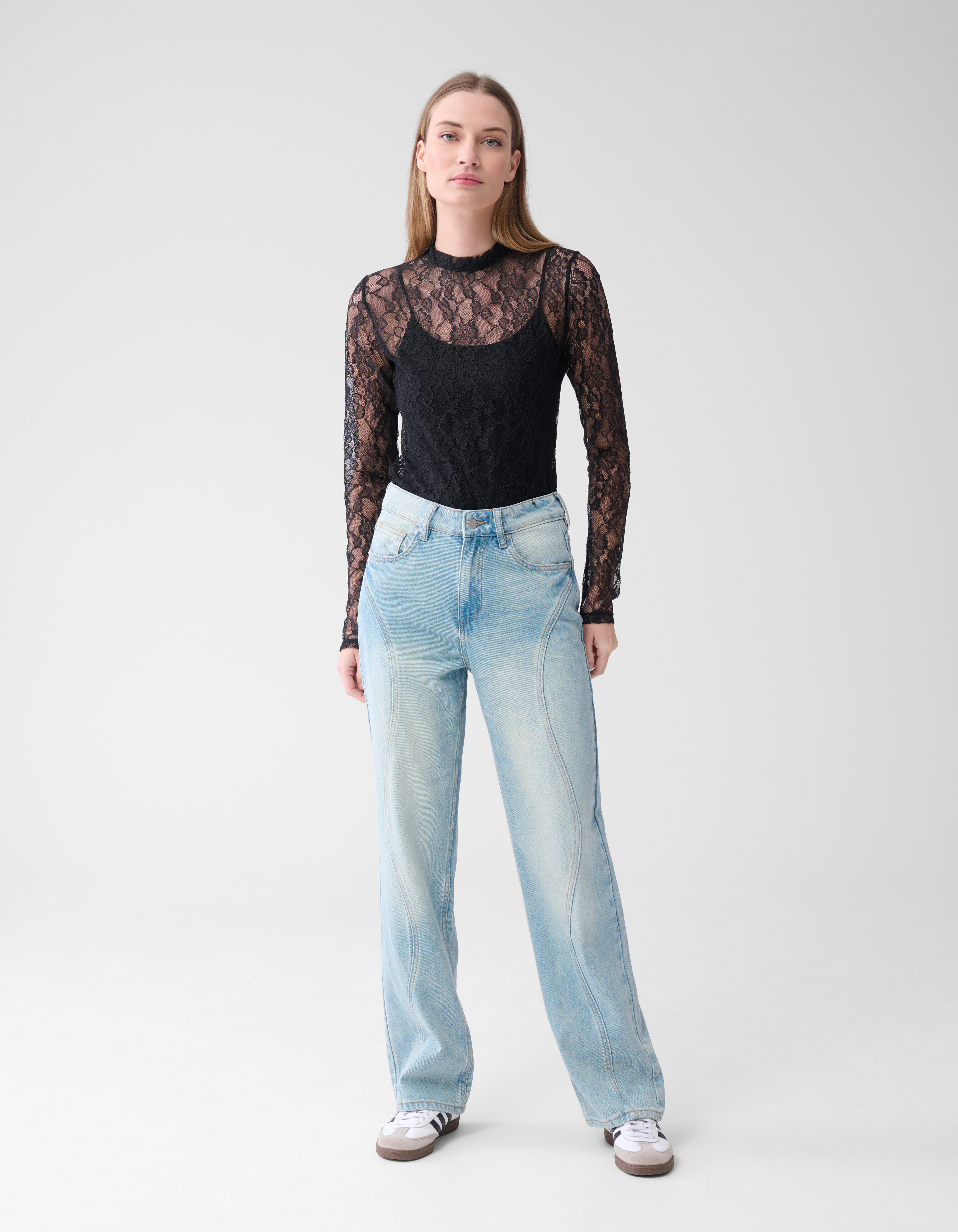 Kanten Top Zwart SHOEBY WOMEN
