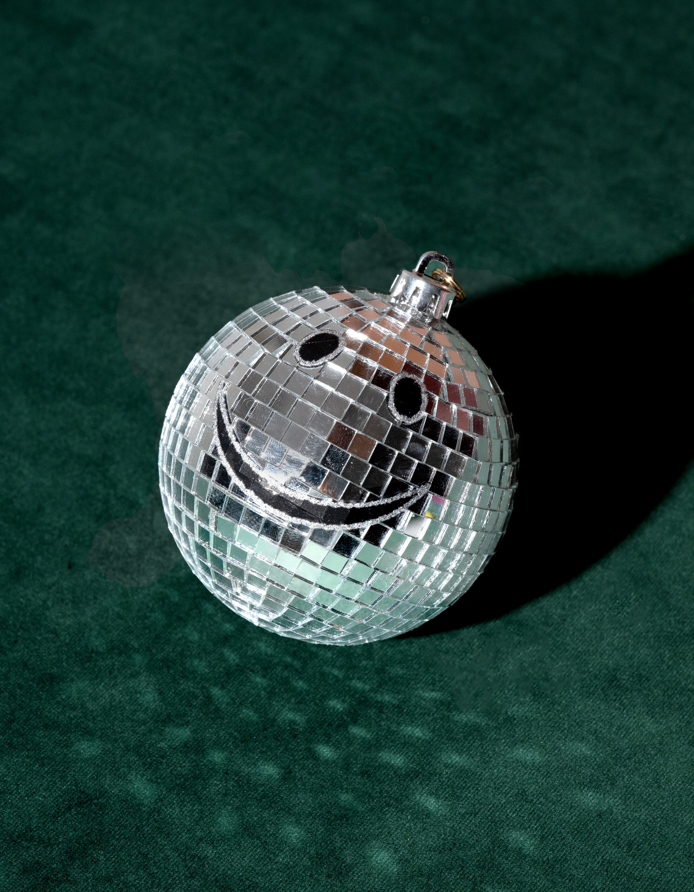 Disco Smiley Kerstbal Zilver By Fred SHOEBY ACCESSOIRES