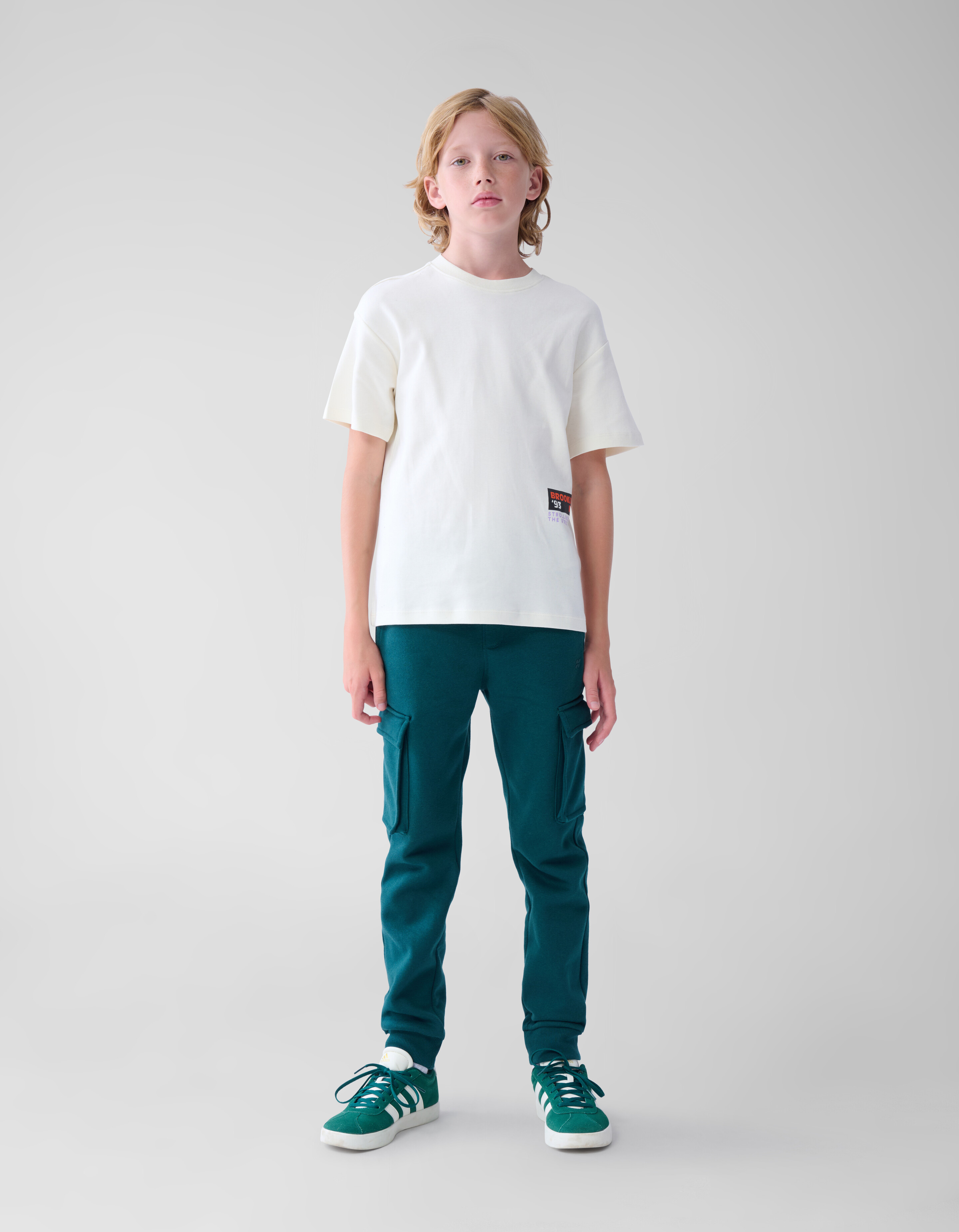 Backprint T-shirt Gebroken Wit SHOEBY BOYS