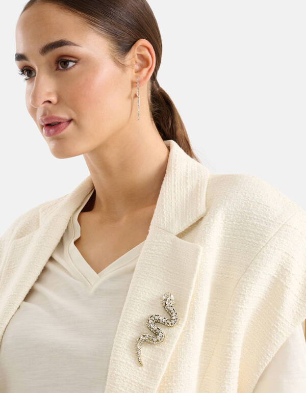 Oversized Gilet Gebroken Wit SHOEBY WOMEN