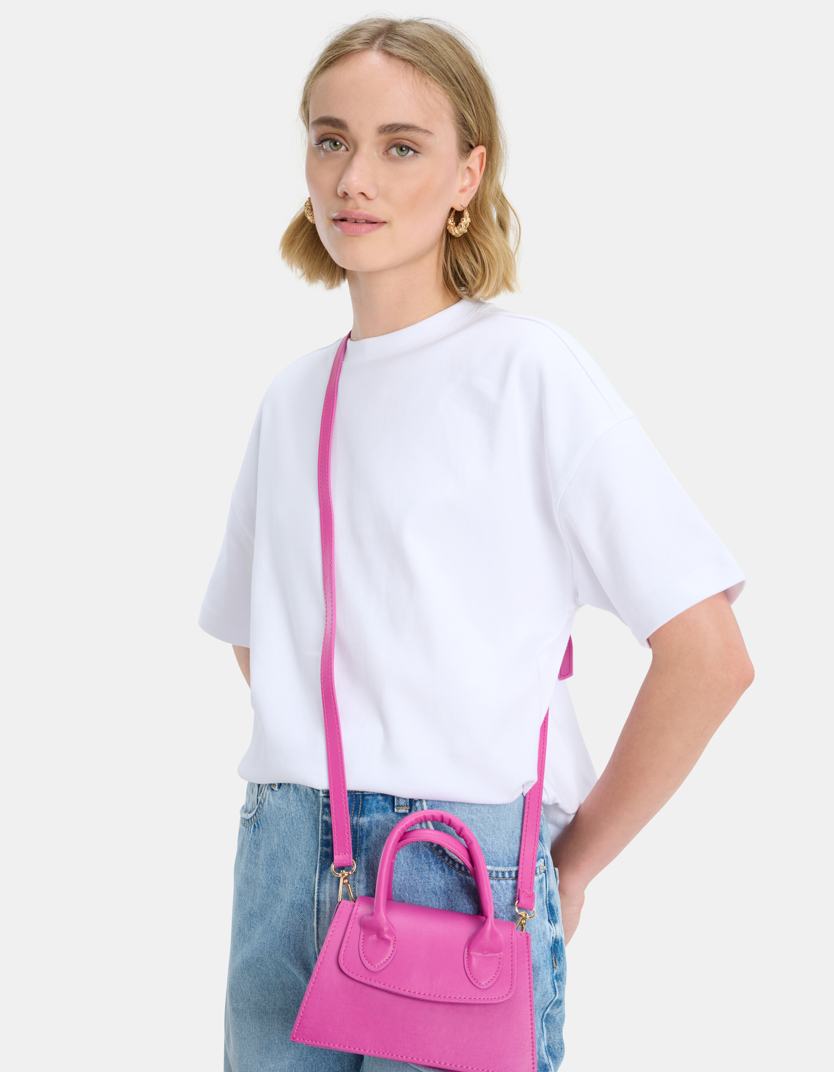 Small Handle Tas Roze ACCESSOIRES SHOEBY