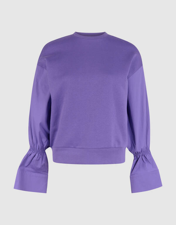 Poplin Sleeve Sweater Paars SHOEBY WOMEN