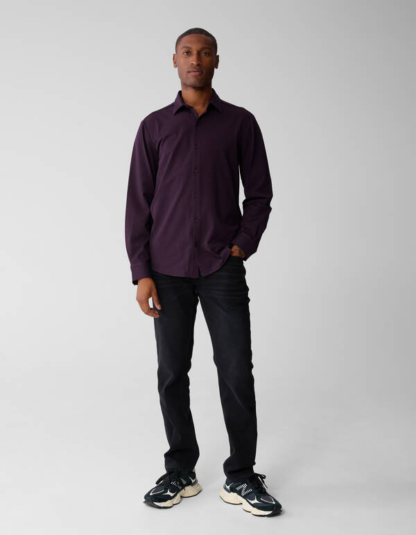 Jersey Overhemd Donkerrood SHOEBY MEN