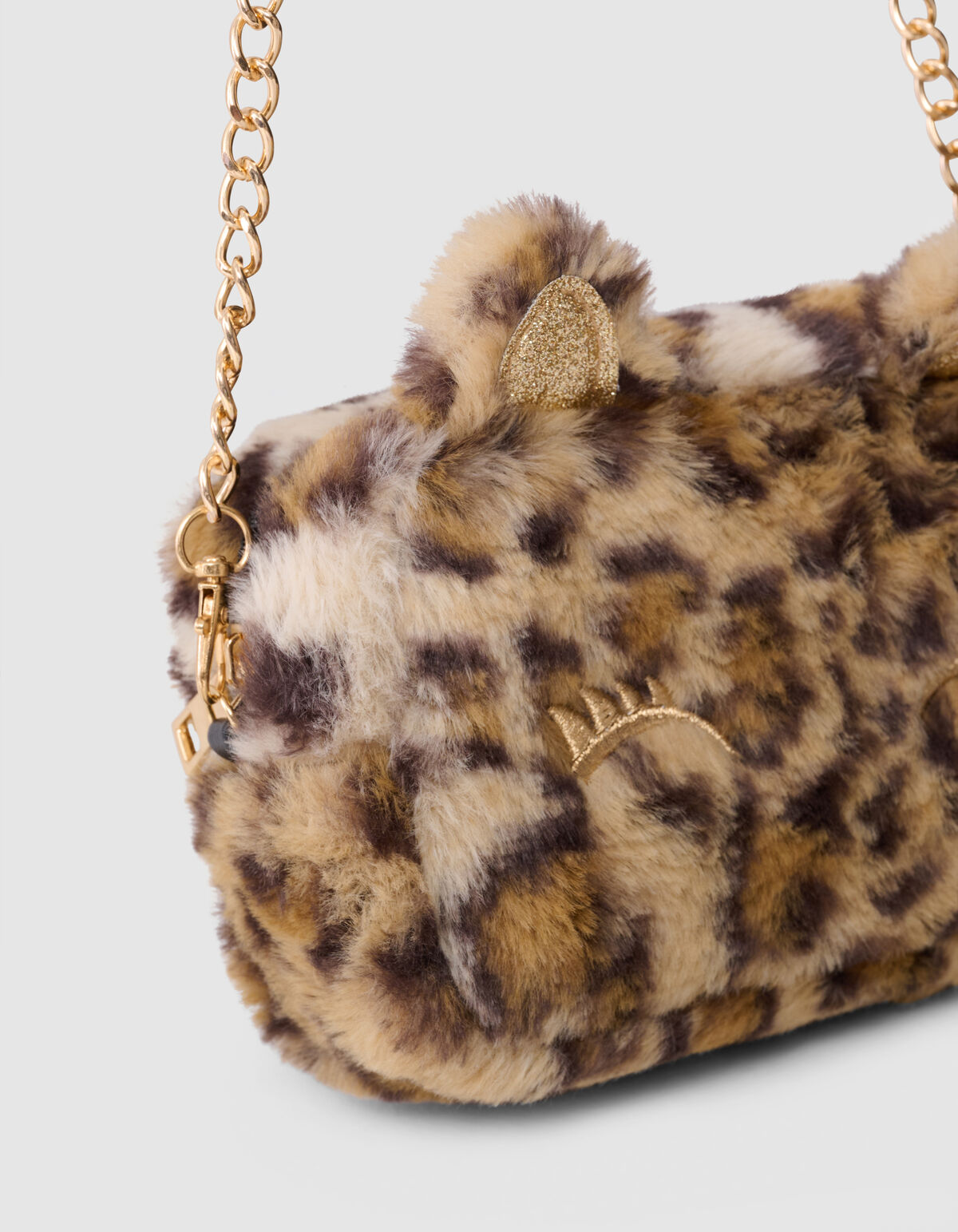 Leopard Glitter Tas Lichtbruin SHOEBY ACCESSOIRES