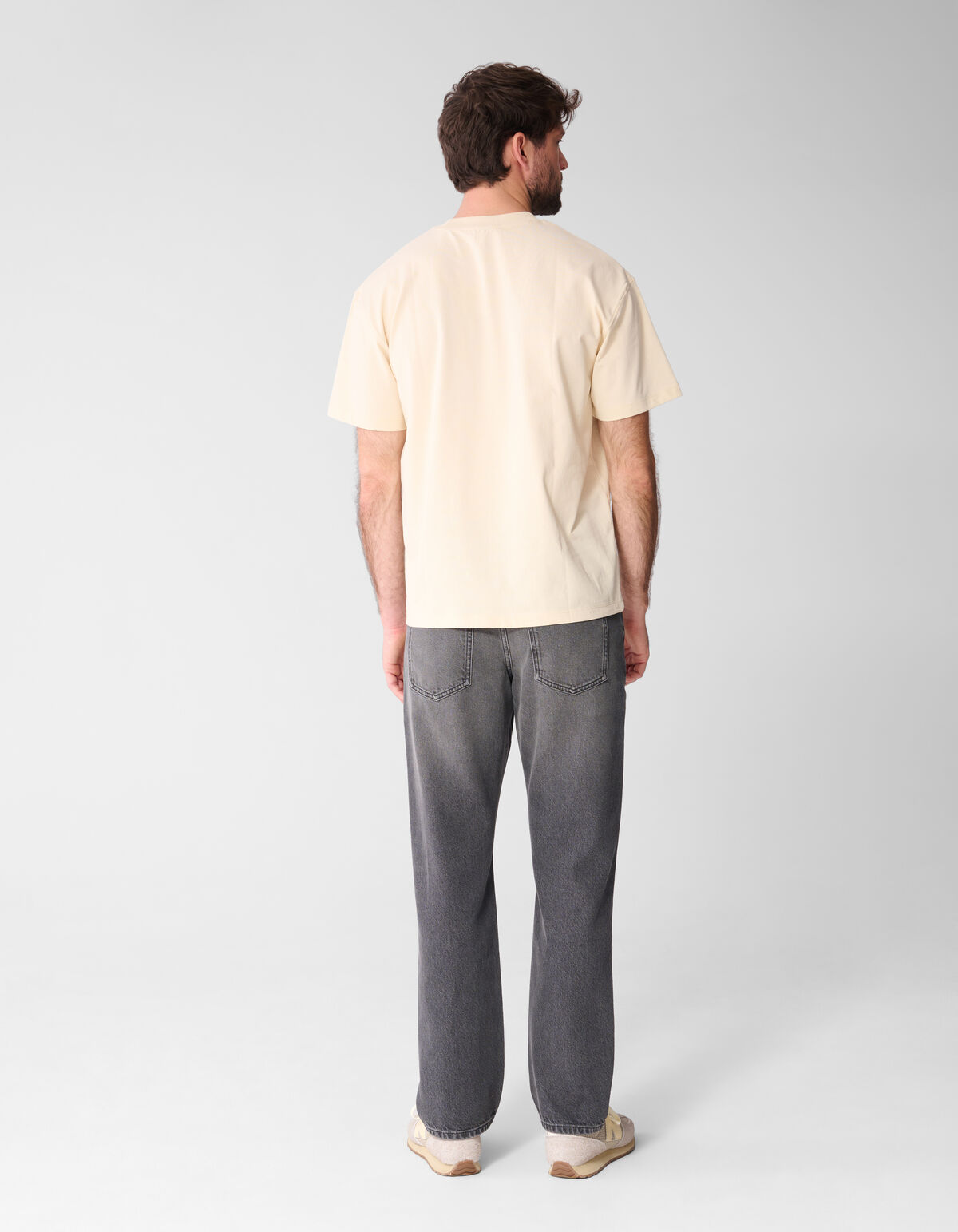 Organic Artwork T-shirt Lichtgeel SHOEBY MEN