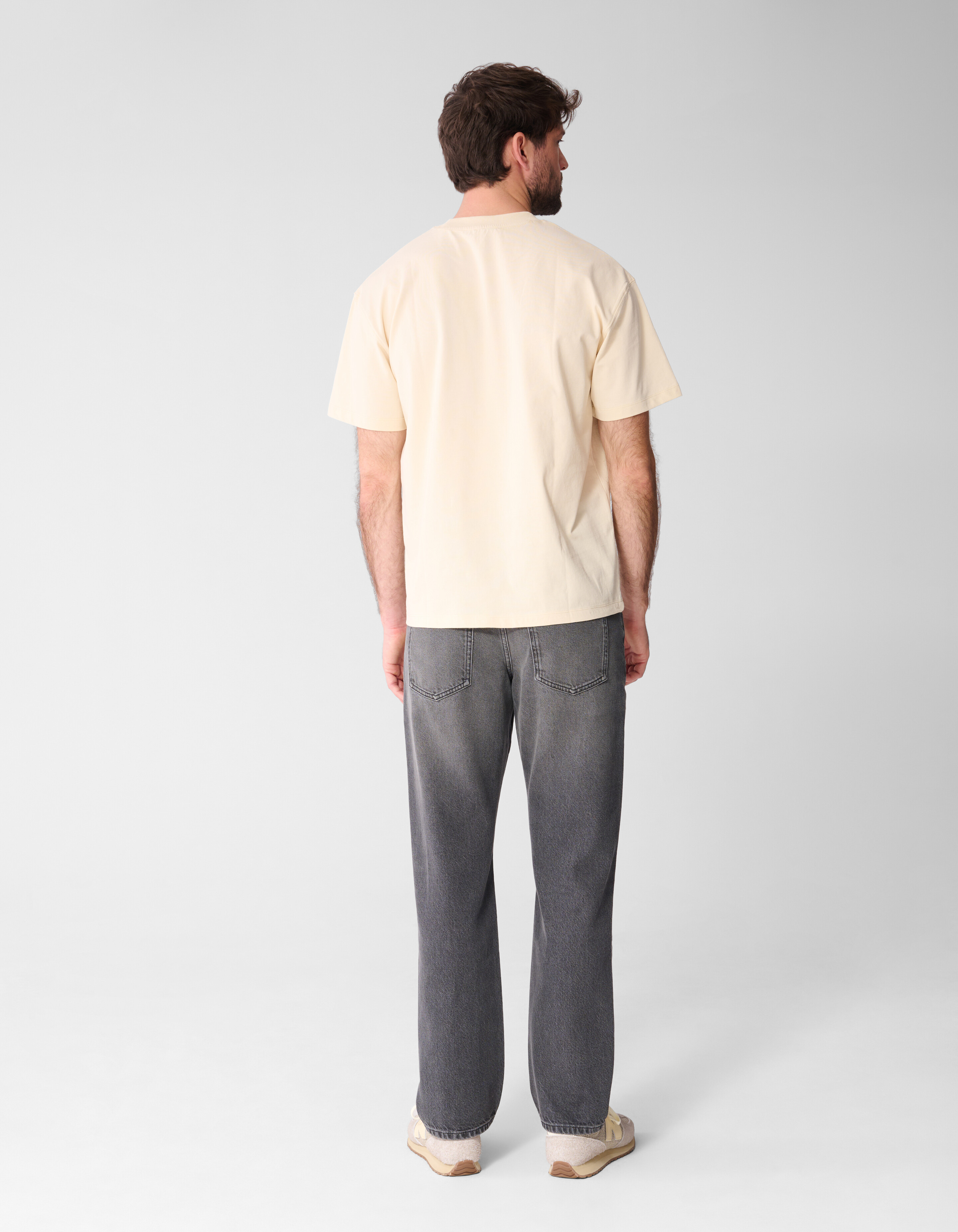 Organic Artwork T-shirt Lichtgeel SHOEBY MEN