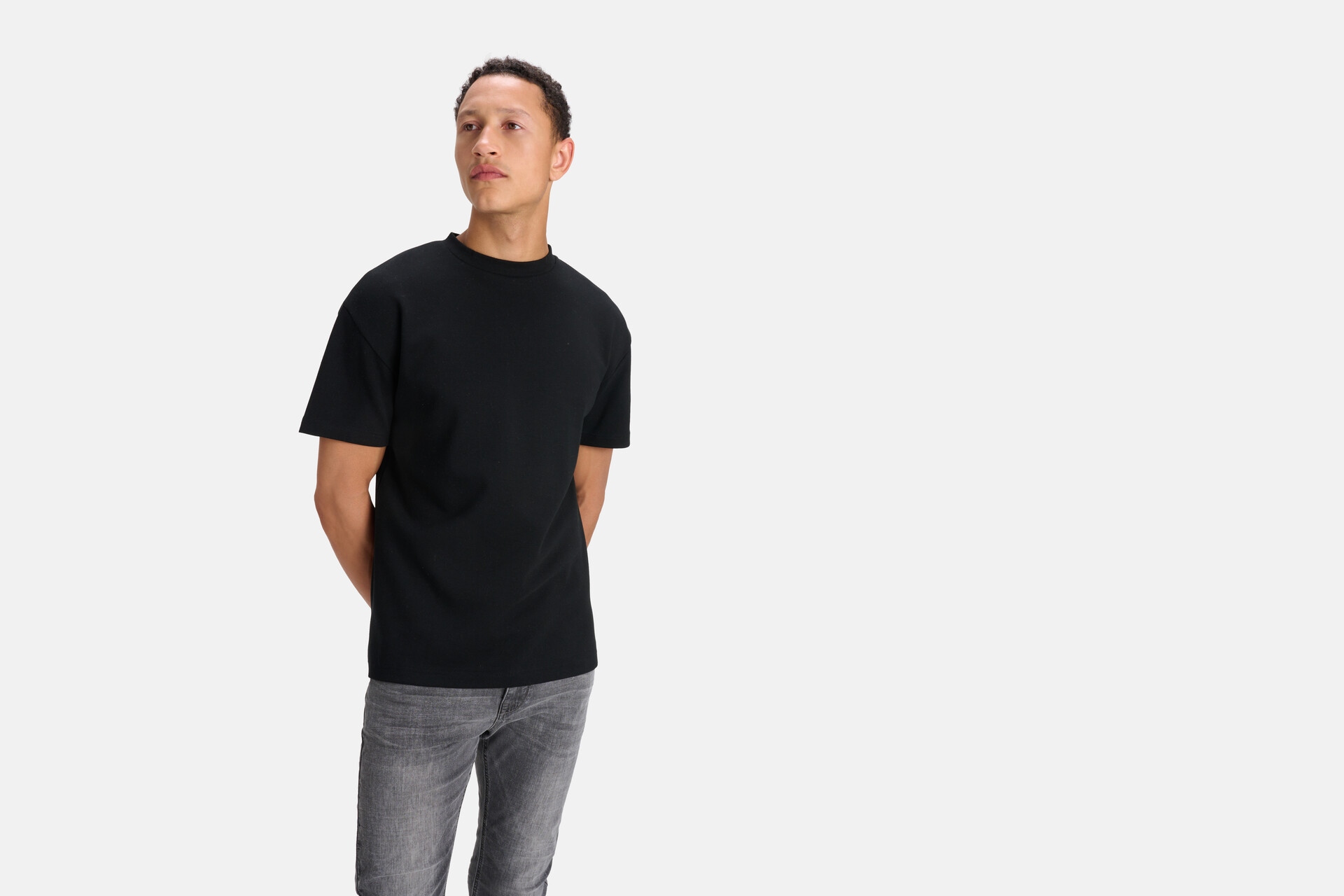 Relaxed Fit T-shirt Zwart SHOEBY MEN