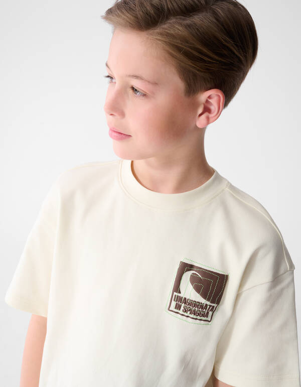 Spiaggia Artwork T-shirt Gebroken Wit SHOEBY BOYS