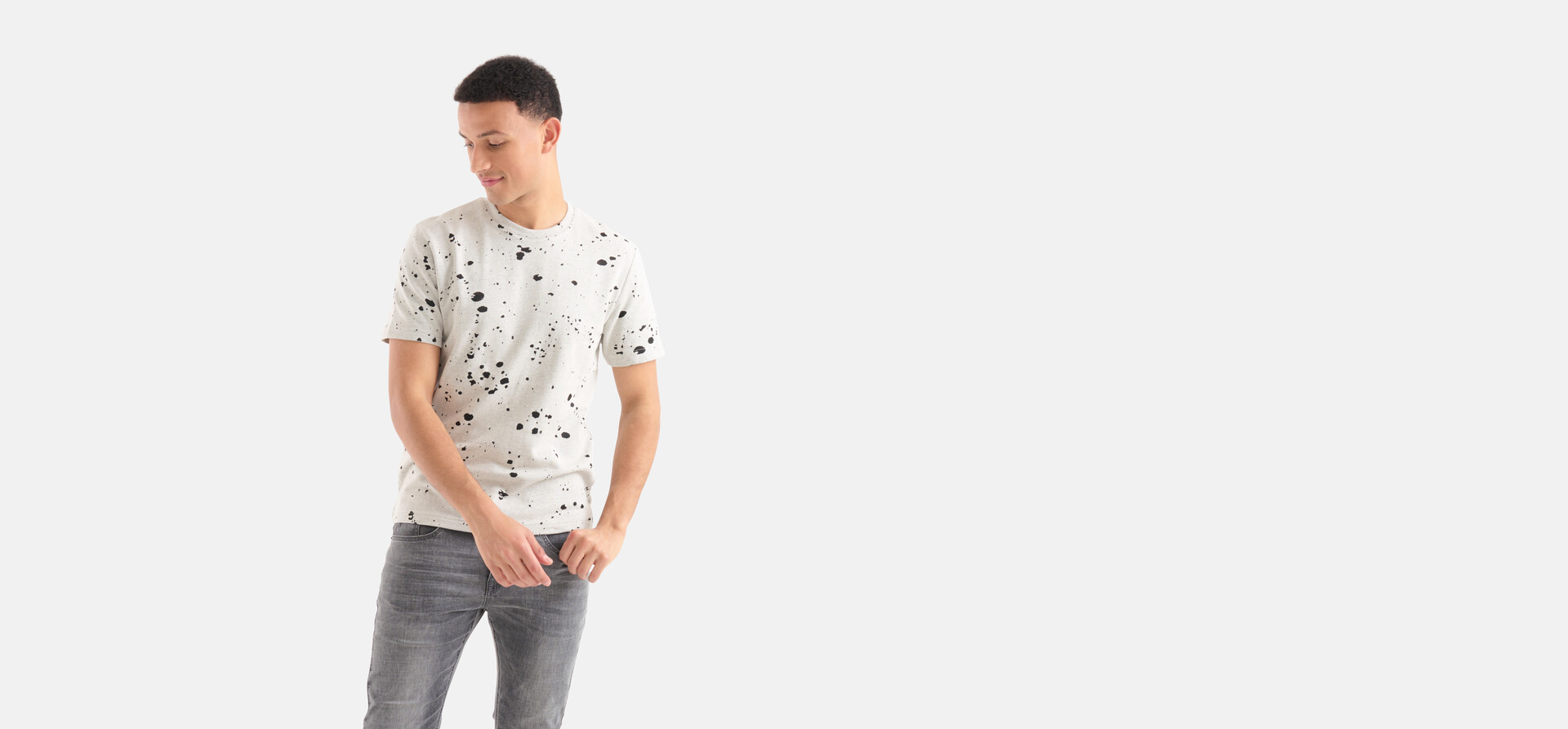 Ausbrenner T-shirt Gebroken Wit SHOEBY MEN