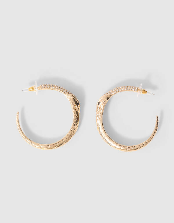 Snake Hoop Oorbellen Goud SHOEBY ACCESSOIRES