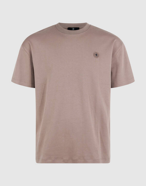 Embroidery Badge T-shirt Lichtbruin SHOEBY MEN