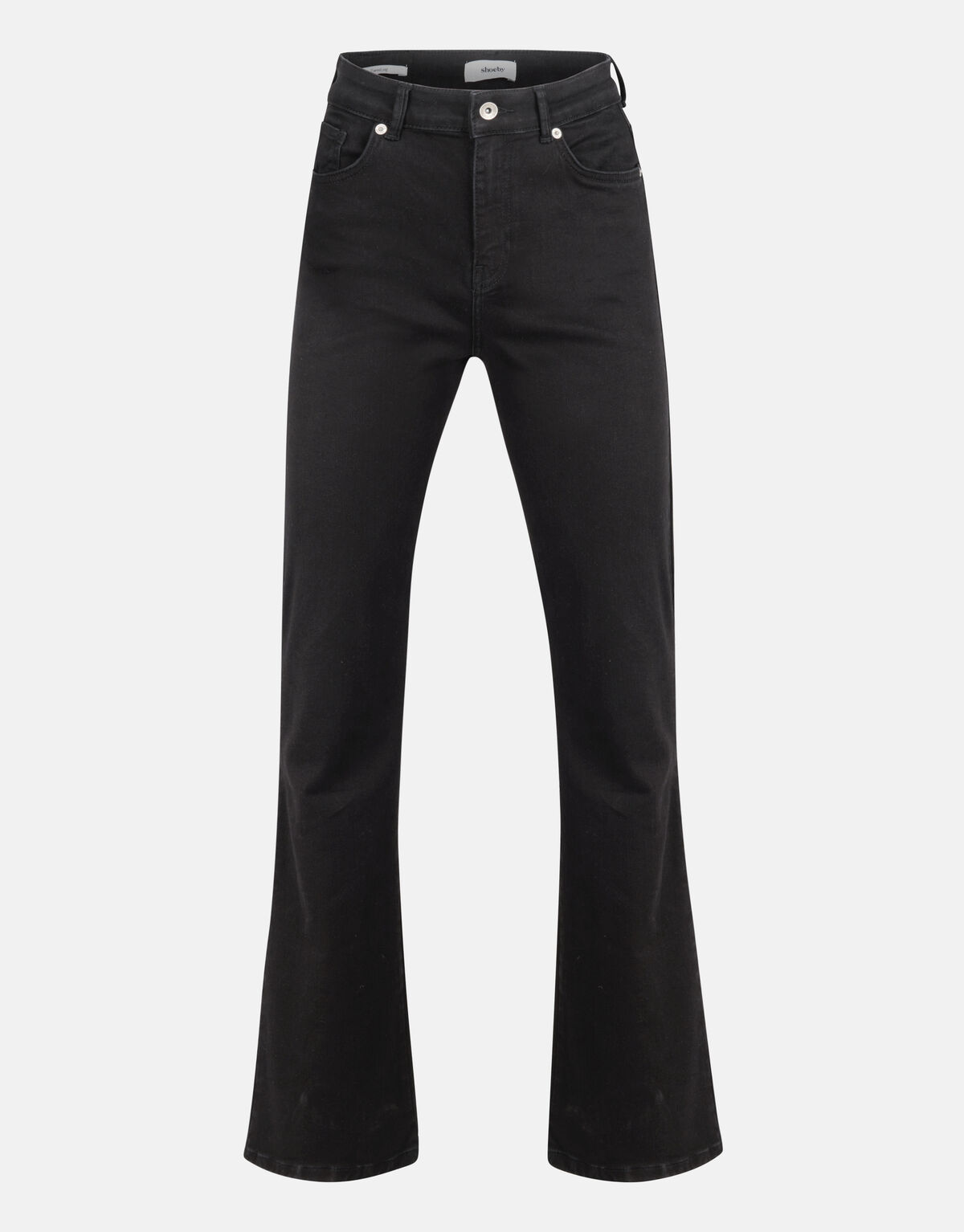 Flared Rinsed Denim Jeans Zwart L34 SHOEBY WOMEN